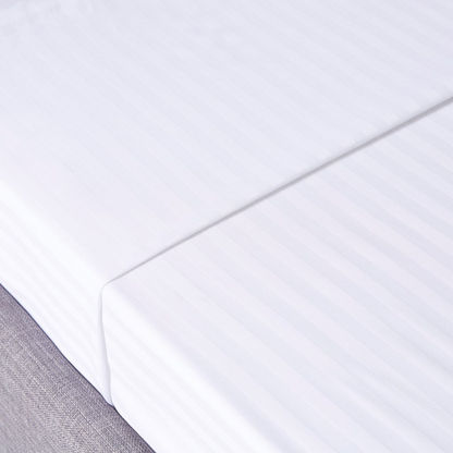 Hamilton Cotton Satin Striped Twin Flat Sheet - 170x260 cm