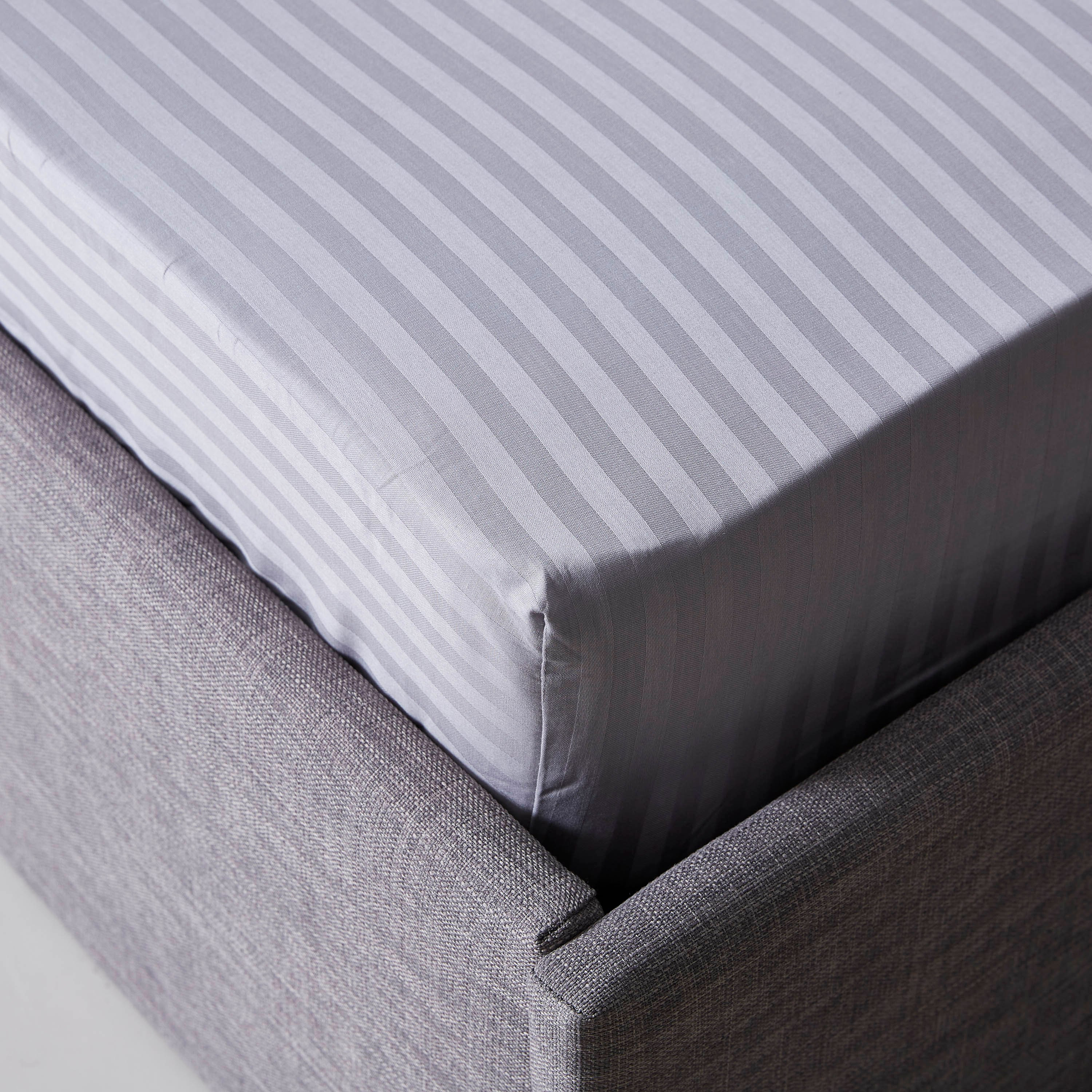 Hamilton Cotton Satin Stripe Twin Fitted Sheet - 120x200+25 cm-hbxhomeware-hbxbedroom-image-3