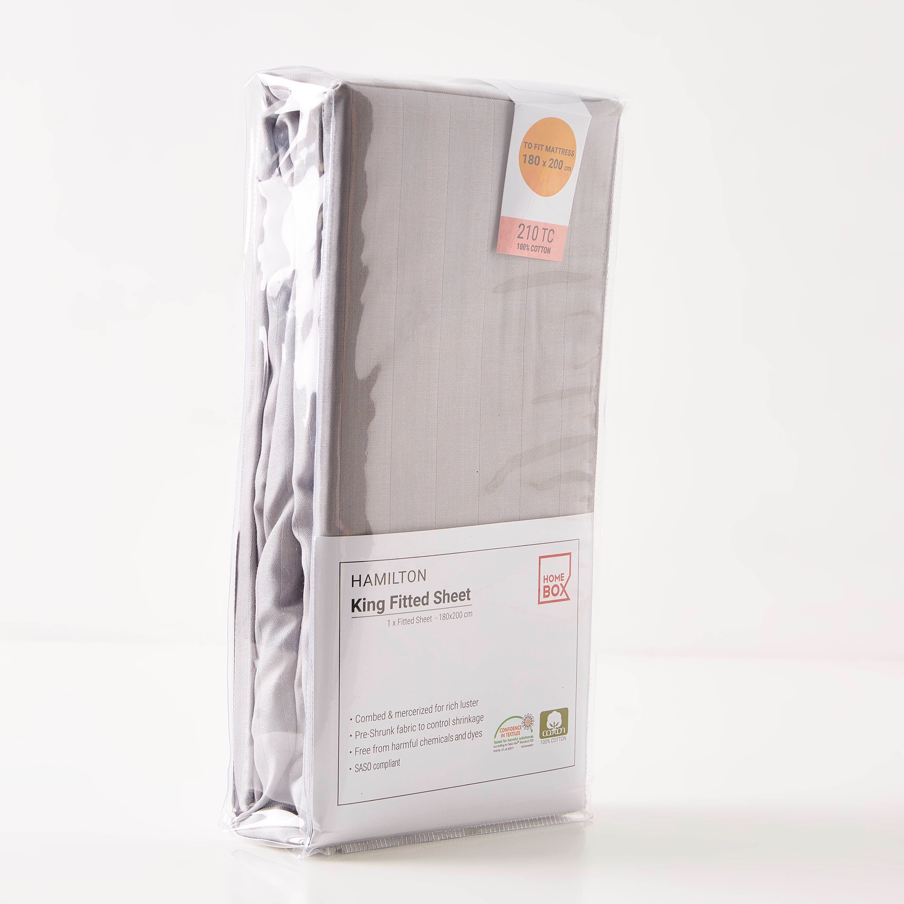 Hamilton Cotton Satin Stripe King Size Fitted Sheet - 180x200+25 cm-hbxhomeware-hbxbedroom-image-6