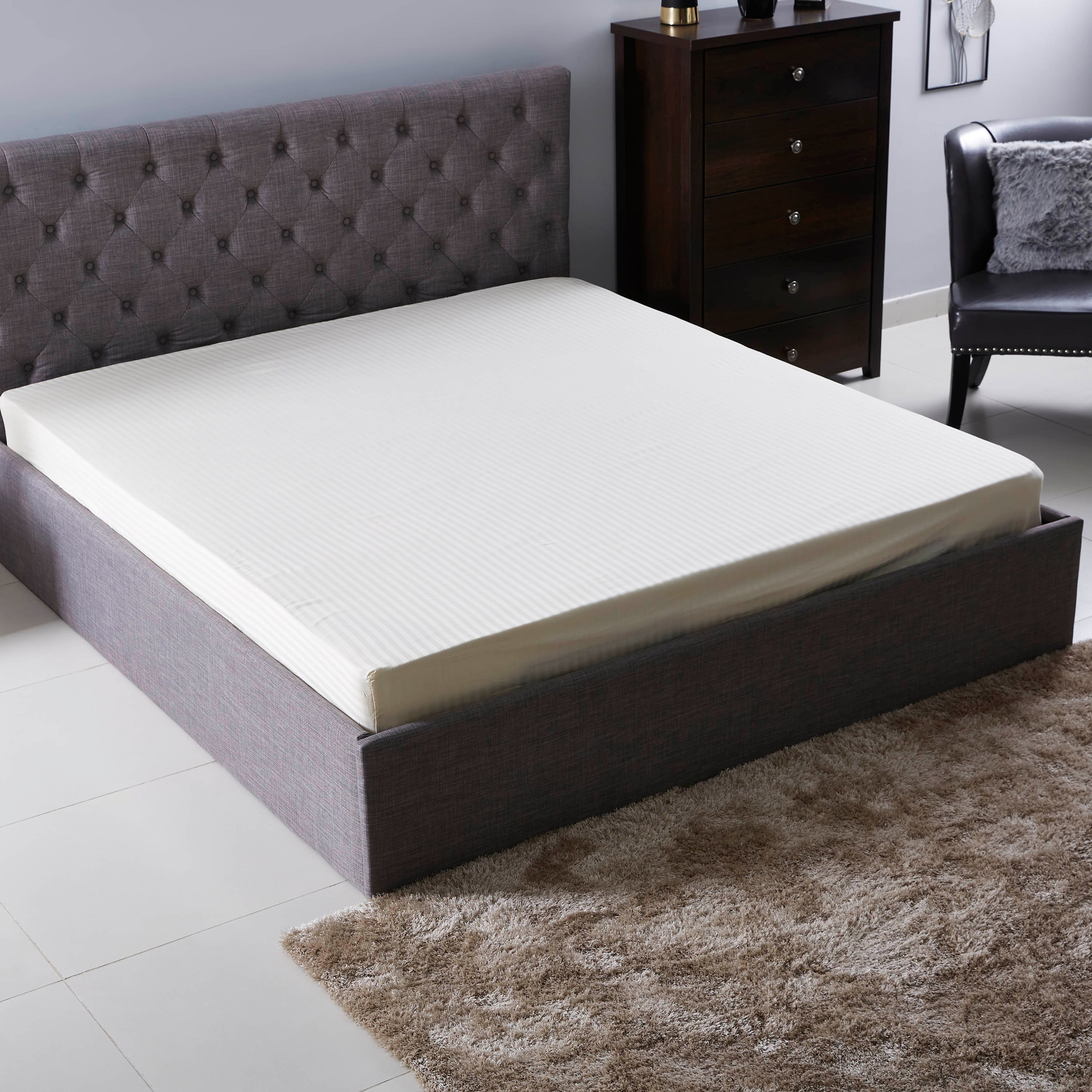 Hamilton Cotton Satin Stripe Super King Fitted Sheet - 200x200+25 cm-hbxhomeware-hbxbedroom-image-1