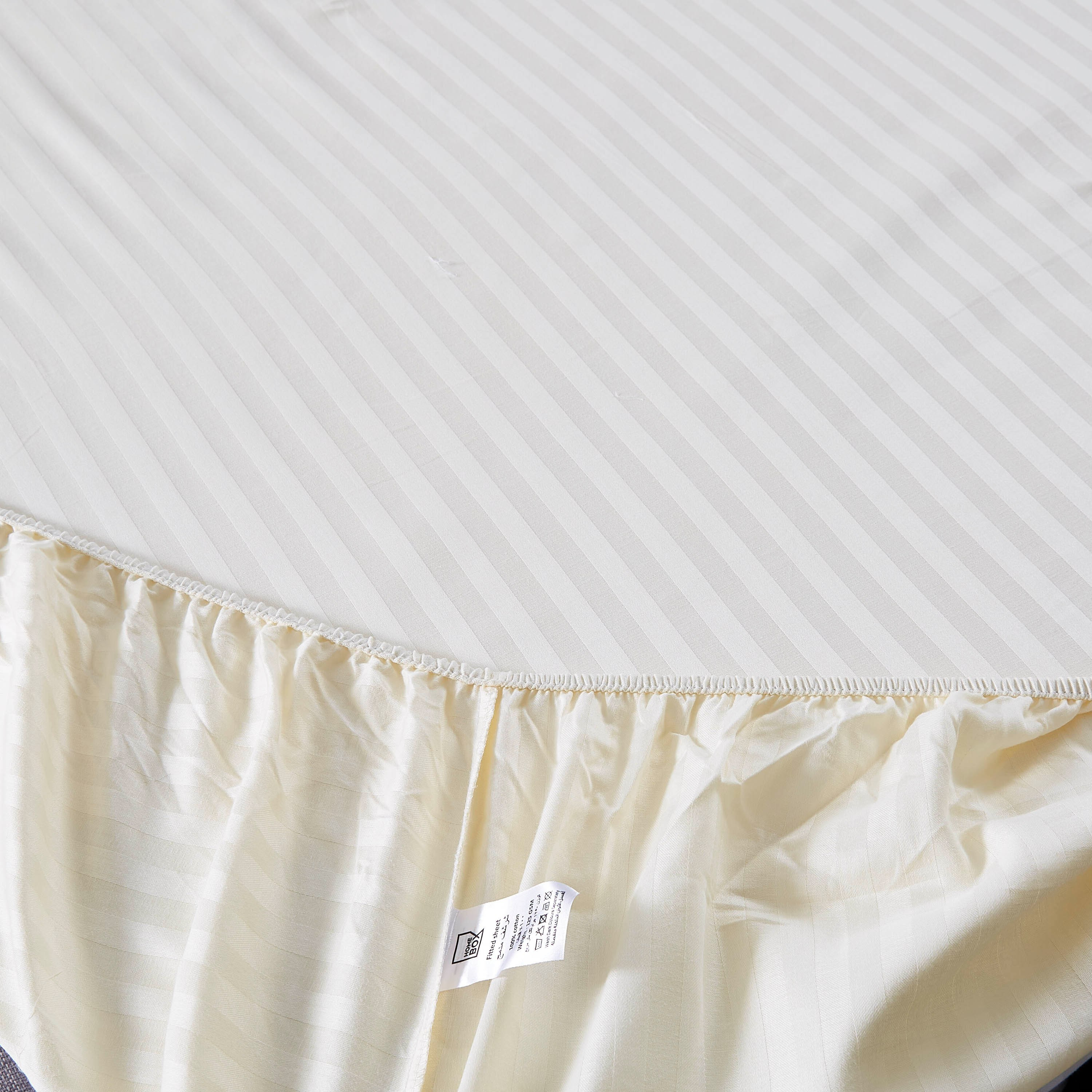 Hamilton Cotton Satin Stripe Super King Fitted Sheet - 200x200+25 cm-hbxhomeware-hbxbedroom-image-4