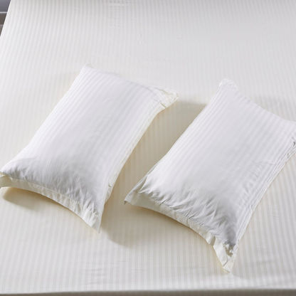 Hamilton Cotton Satin Striped Pillow Cover with Flange - 50x75 cm
