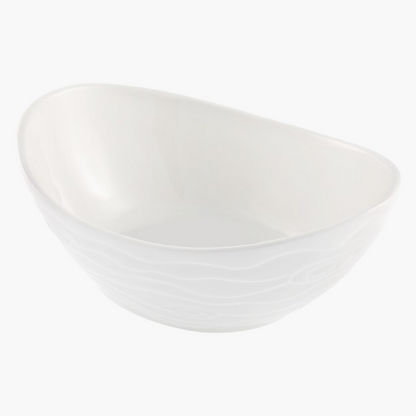 Waves Porcelain Oval Bowl - 20 cms