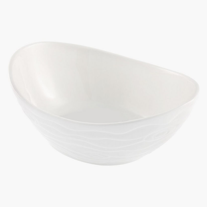 Waves Porcelain Oval Bowl - 20 cm-Serveware-image-0