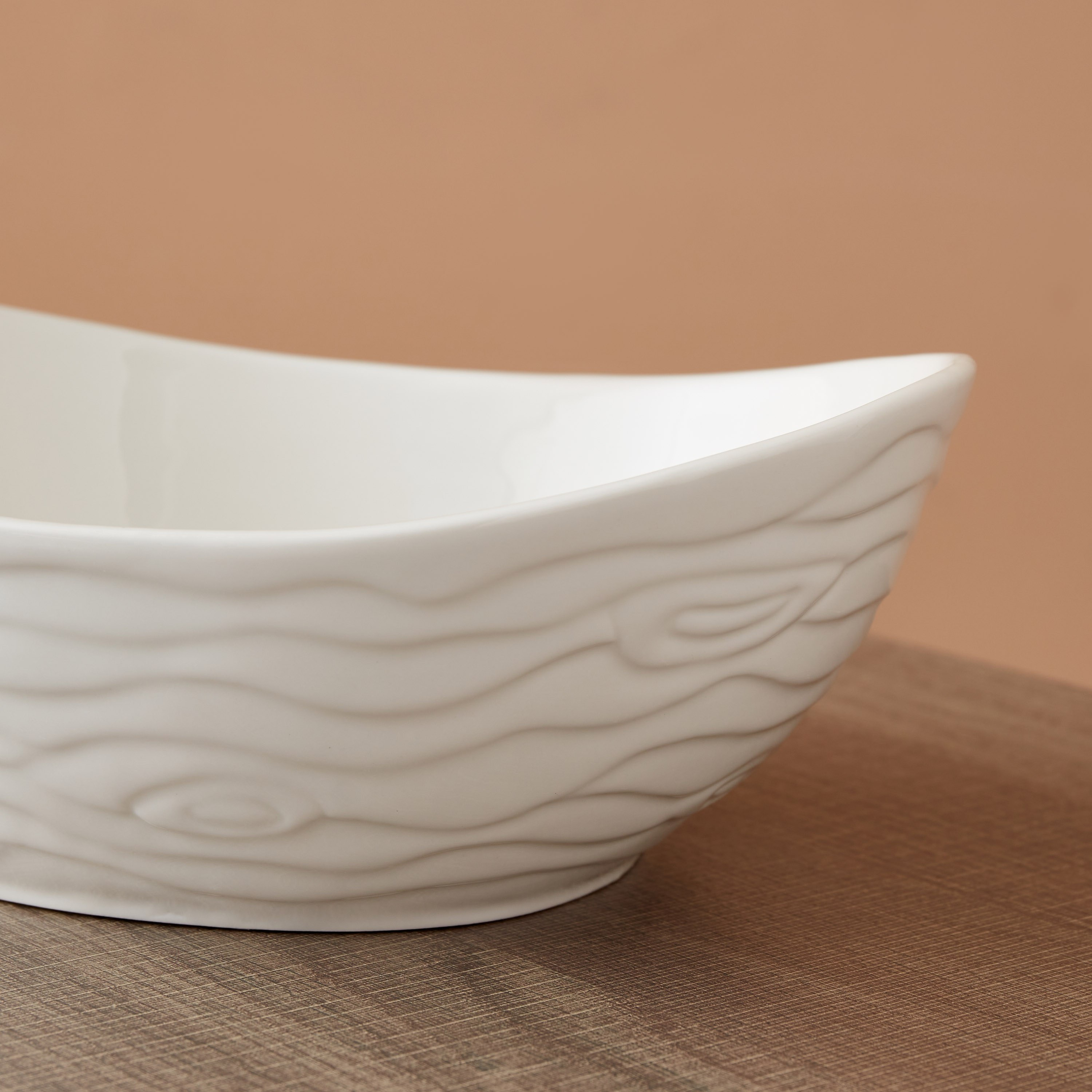 وعاء تقديم بيضاوي بورسلان من ويفز - 25 سم-hbxdecorandfurnishings-tabletop-serveware-image-3