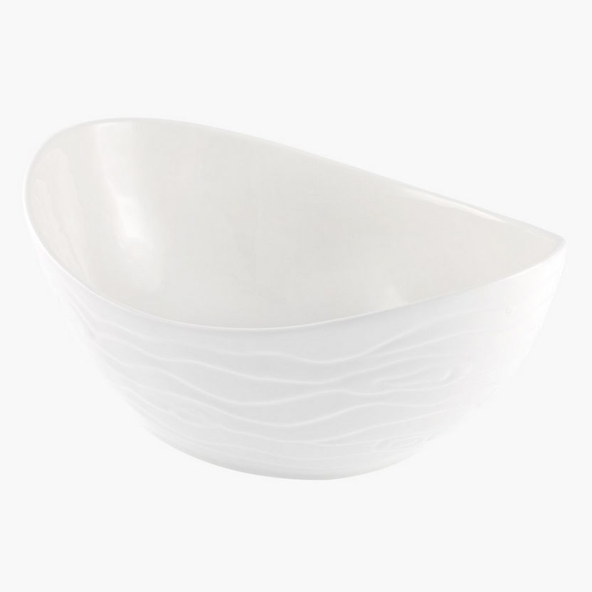 Waves Porcelain Oval Bowl - 30 cm-Serveware-image-0