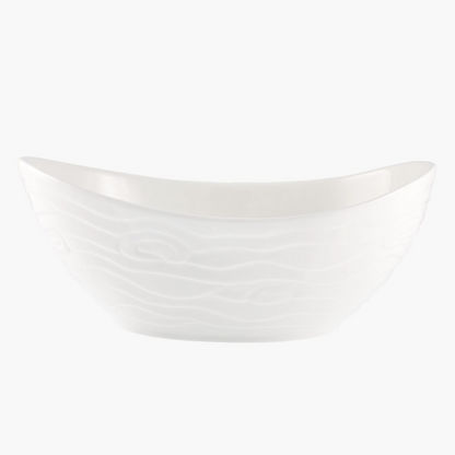 Waves Porcelain Oval Bowl - 30 cm