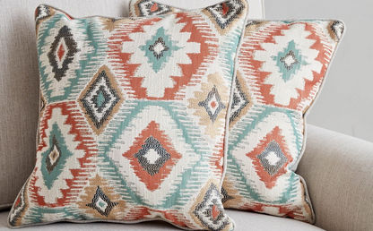 Angelic Oakwood 3-Seater Fabric Sofa with 2 Cushions