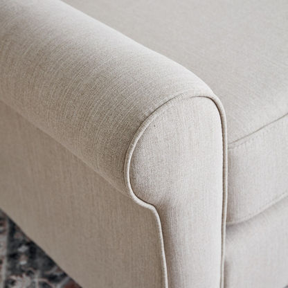 Angelic Oakwood 3-Seater Fabric Sofa with 2 Cushions-Sofas-image-4