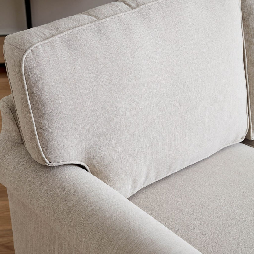 Angelic Oakwood 2-Seater Fabric Sofa with 2 Cushions-Sofas-image-3