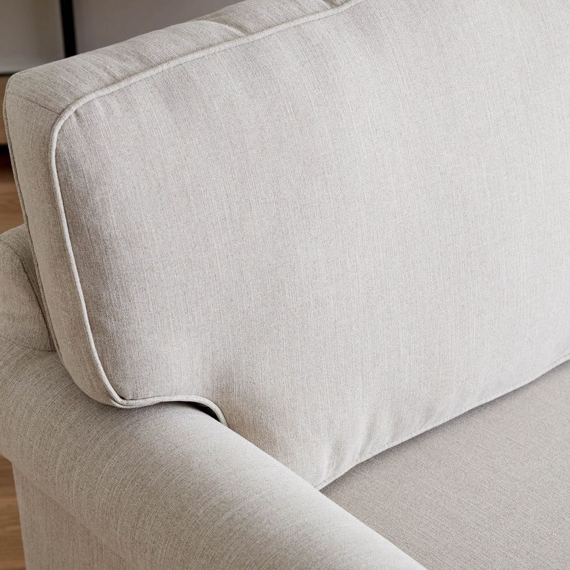Angelic Oakwood Fabric Sofa with Cushion-Sofas-image-3