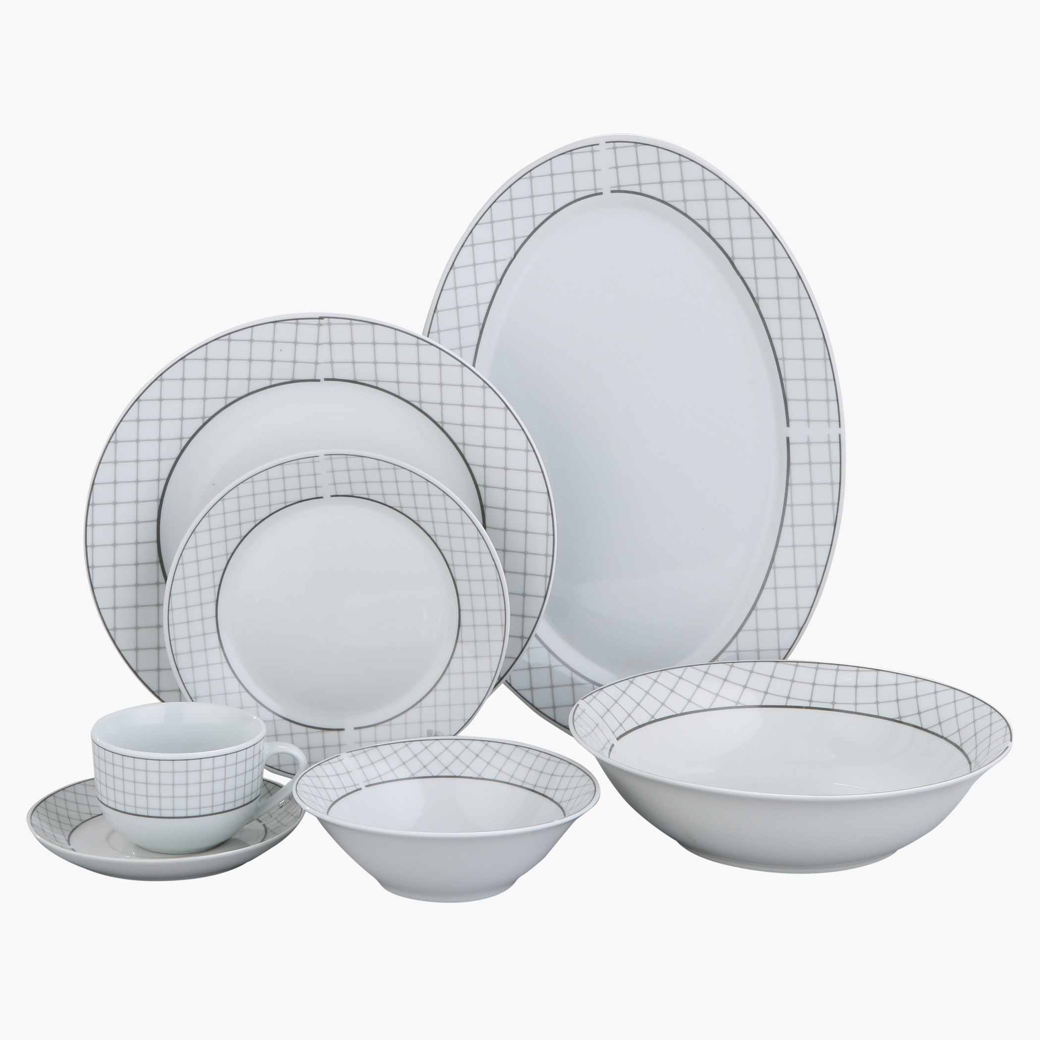 طقم مستلزمات المائدة دياموند سيلفر - 32 قطعة-hbxhomeware-hbxkitchen-image-1