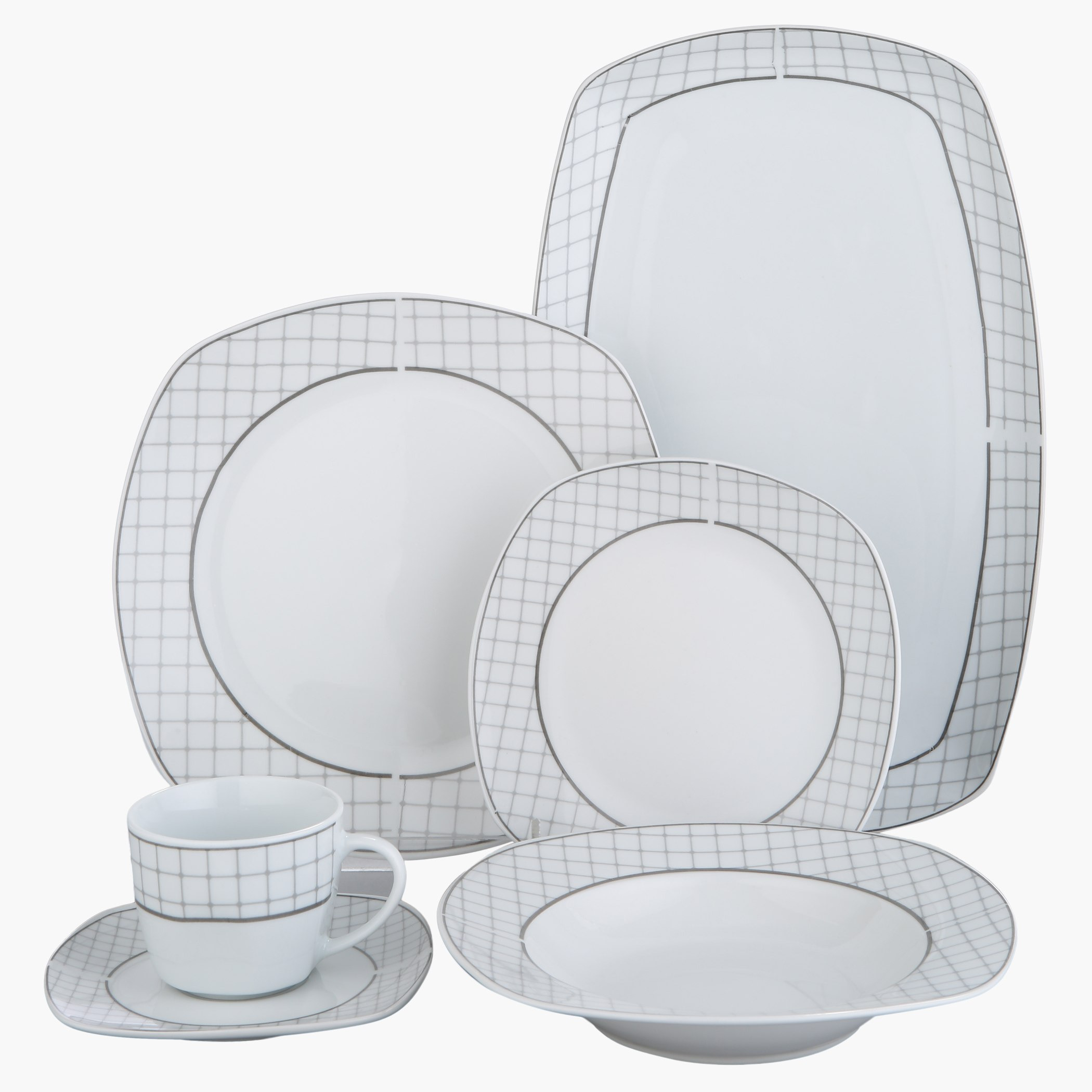 Diamond Silver 22-Piece Dinner Set -hbxhomeware-hbxkitchen-image-1