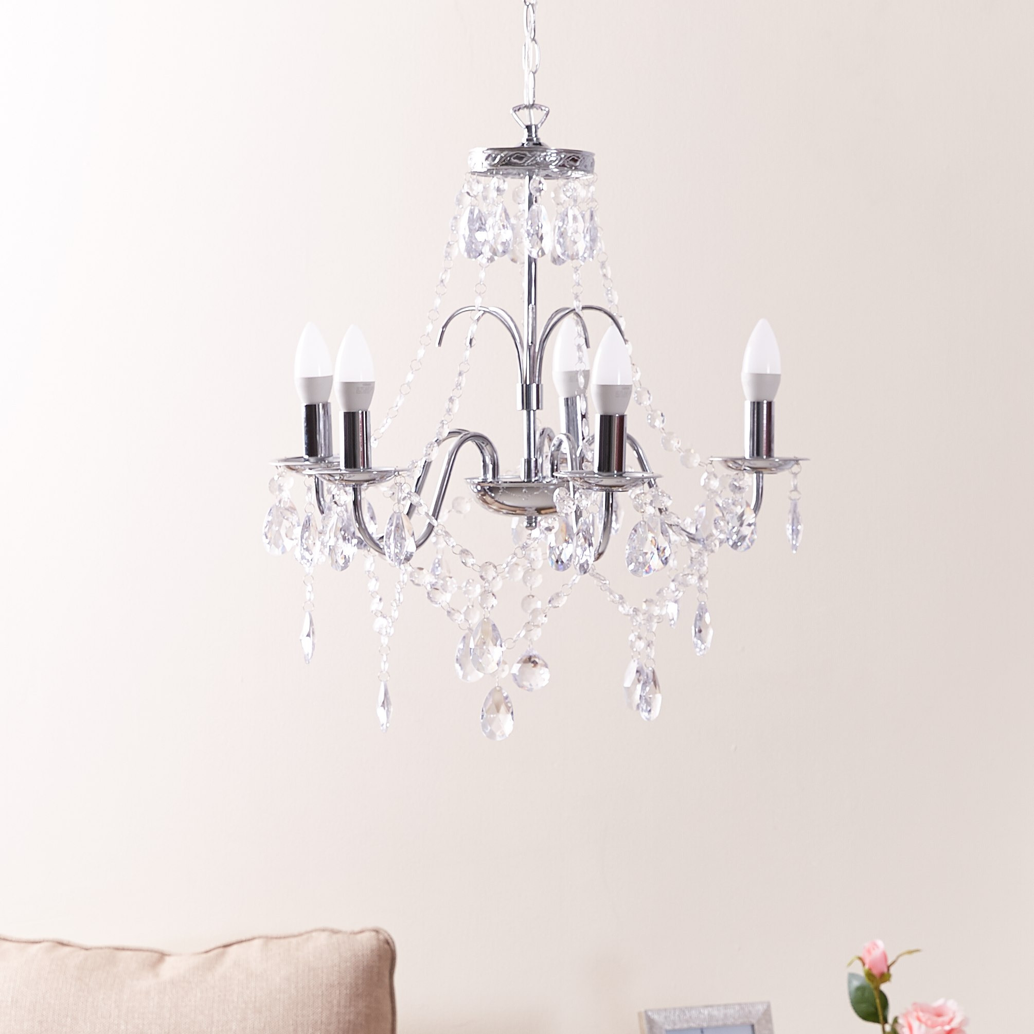 ثريا مزينة بـ5 مصابيح من رويال - 150 سم-hbxhomeware-hbxdecorandfurnishings-image-1