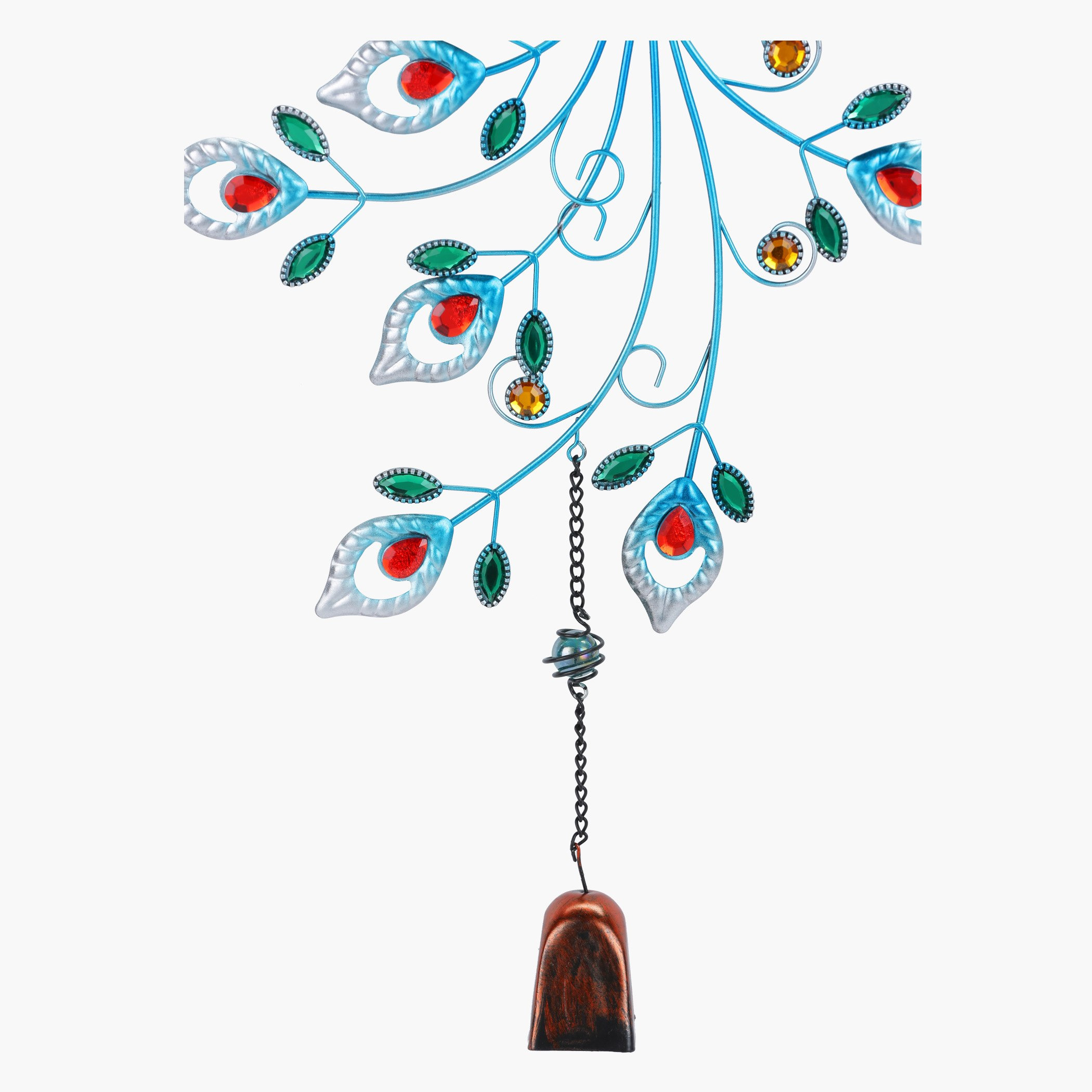 جرس هواء بتصميم طاووس مرصعّ-hbxhomeware-homedecor-figurinesandornaments-image-2