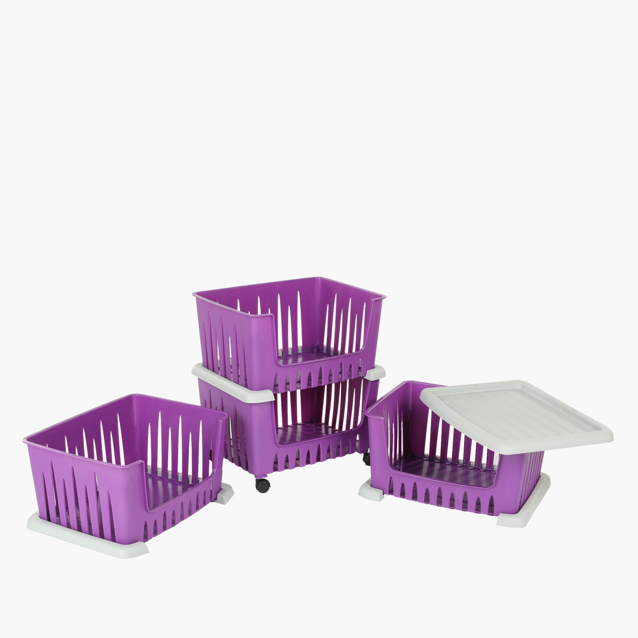 رف تخزين 4 طوابق بعجلات ريني-hbxbedroom-bedroomaccessories-bedroomstorage-image-4