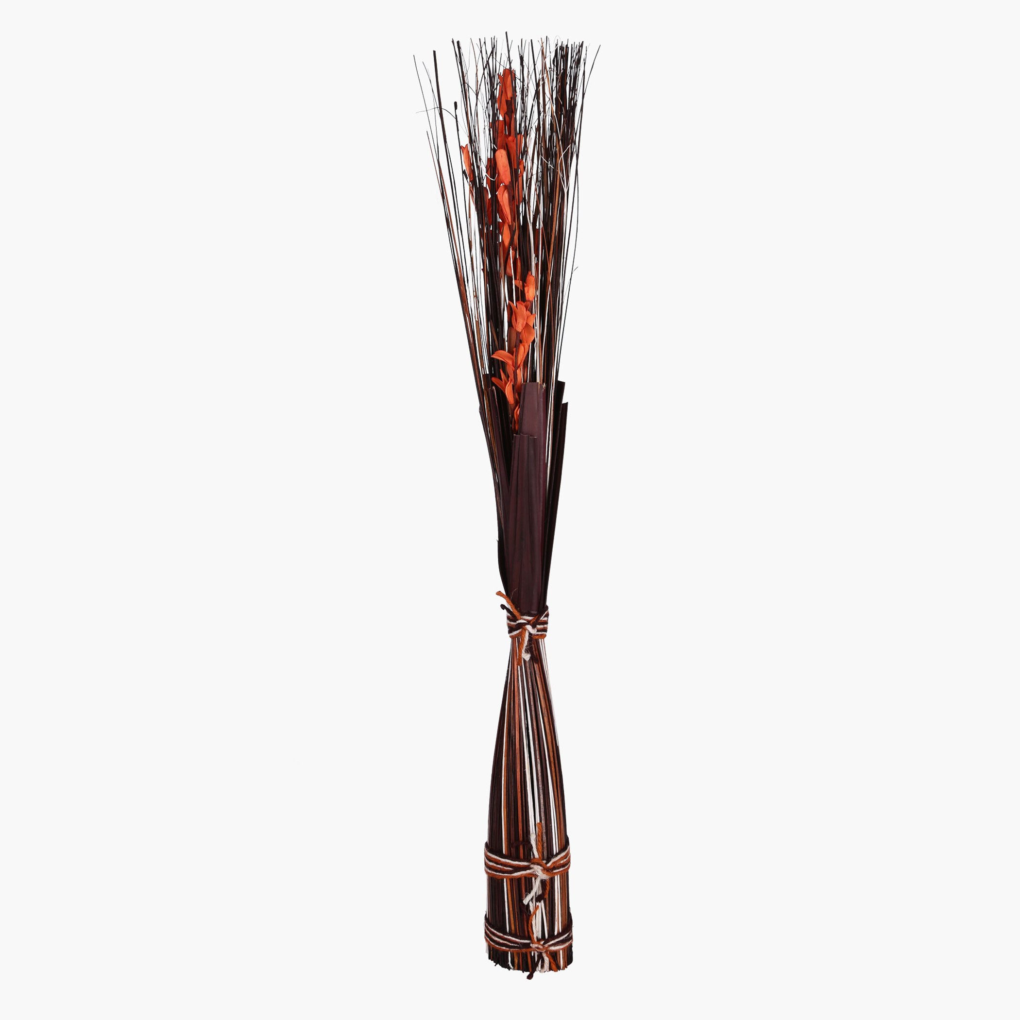 مزهرية بتصميم مستدير وعنق مبروم مع باقة أزهار مجففة من ايلين-hbxdecorandfurnishings-homeaccessories-artificialflowersandplants-image-1