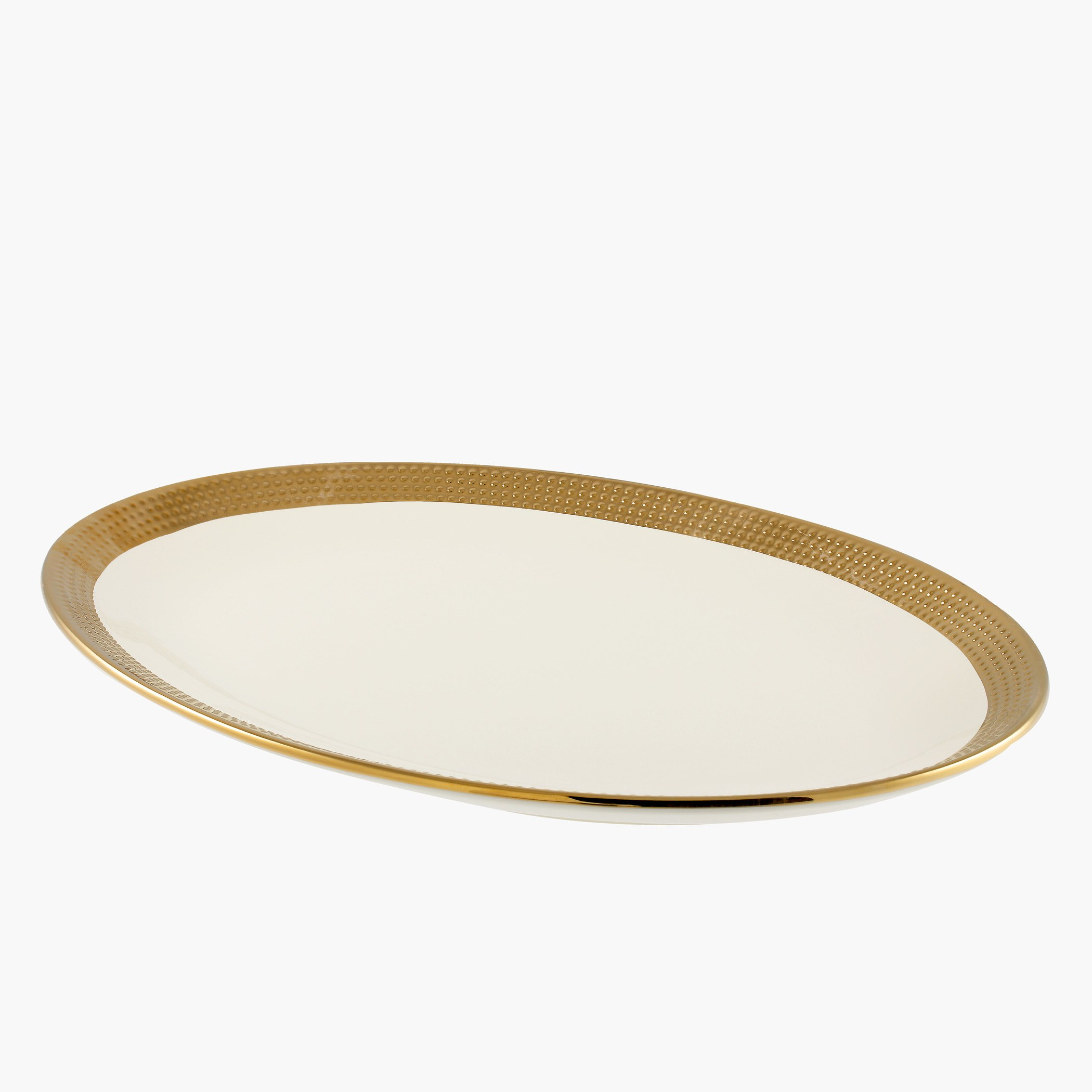 صحن بيضاوي بتصميم منقط من أوروم - 40 سم-hbxdecorandfurnishings-tabletop-serveware-image-2