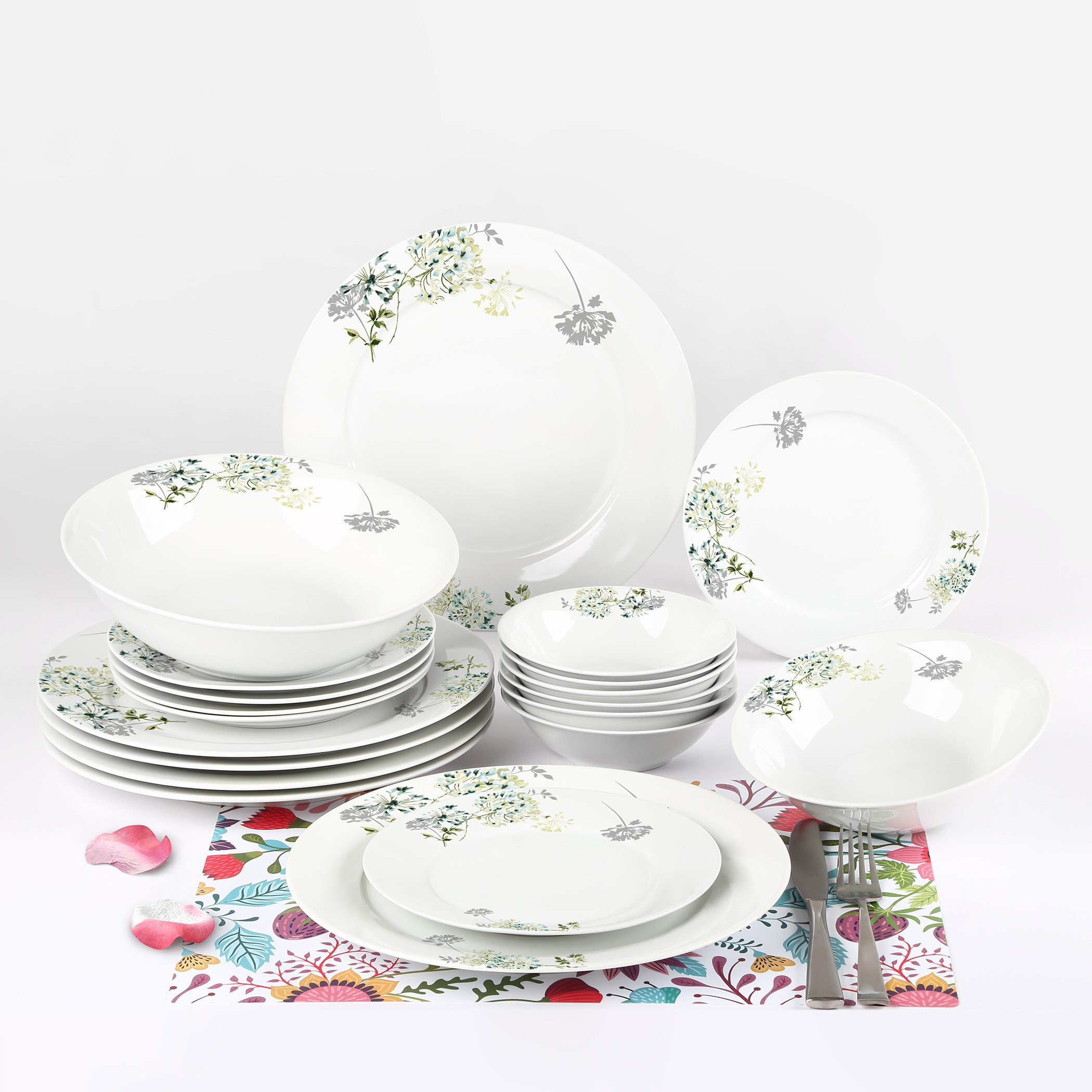 طقم مستلزمات مائدة بطبعات بيوني من 20 قطعة-hbxhomeware-hbxkitchen-image-1