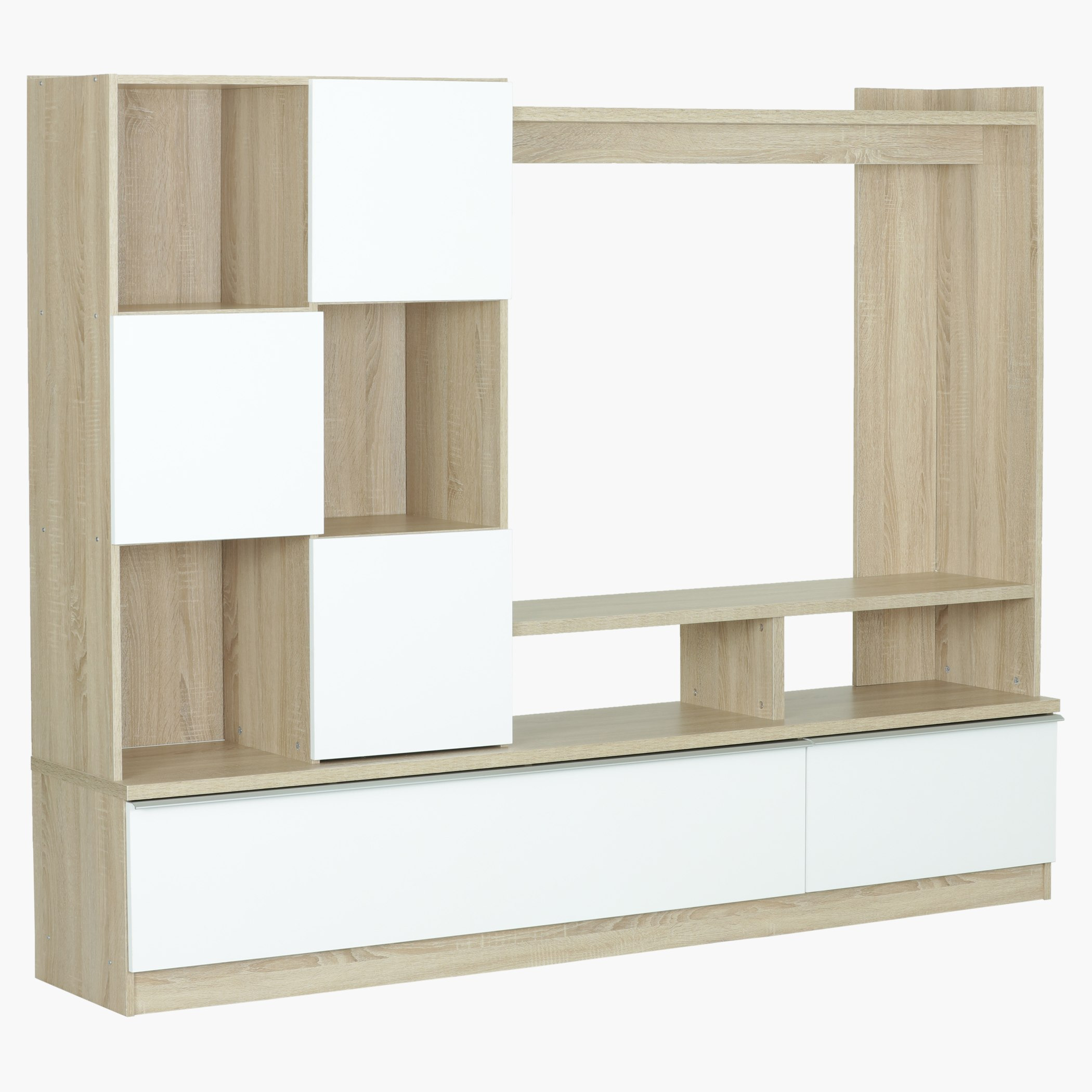 وحدة عرض متعددة الاستخدامات من جالاكسي-hbxlivingroom-mediaunitsandstorage-wallunits-image-1