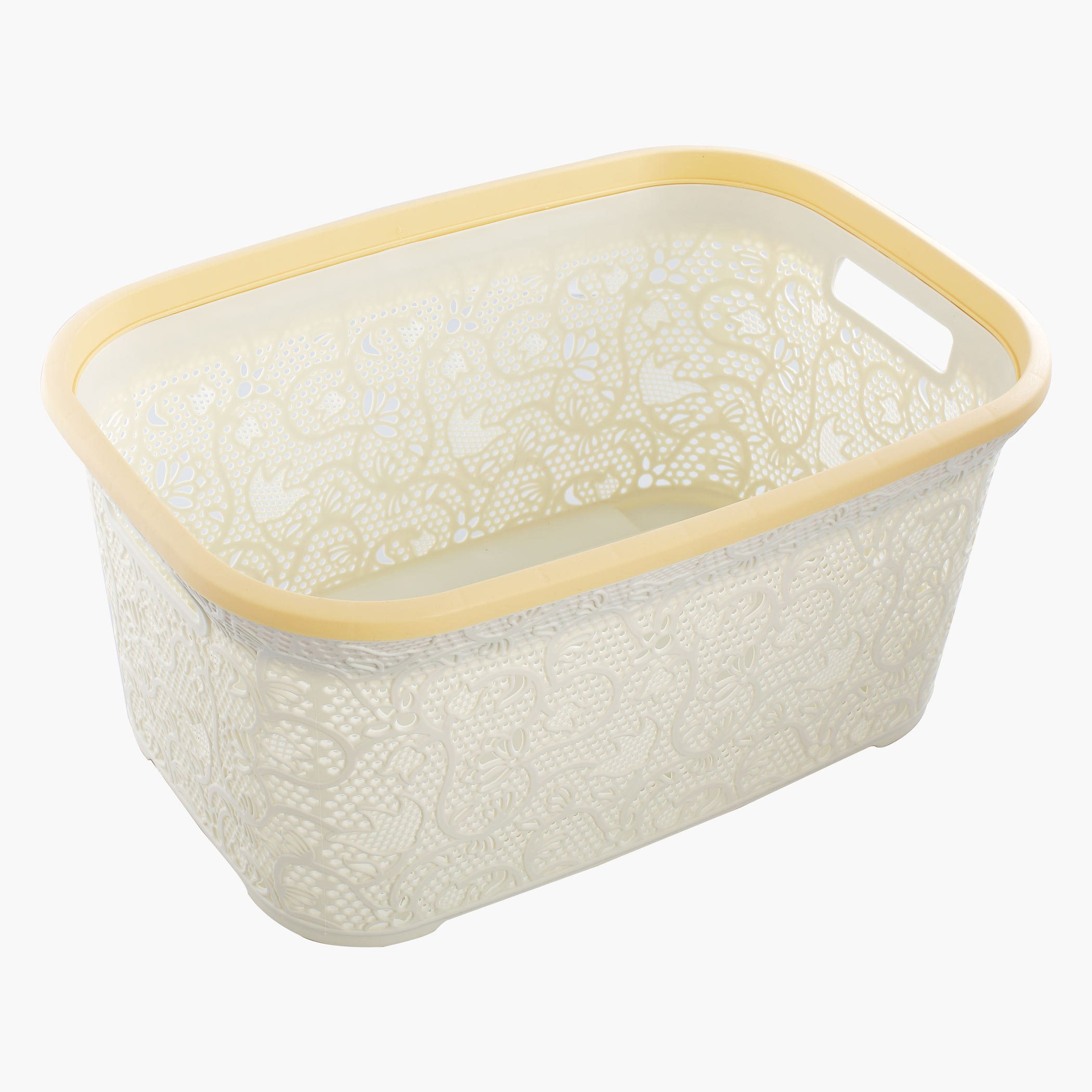 Lace Design Cornered Laundry Basket-hbxbathroom-bathroomstorage-laundryhampers-image-1