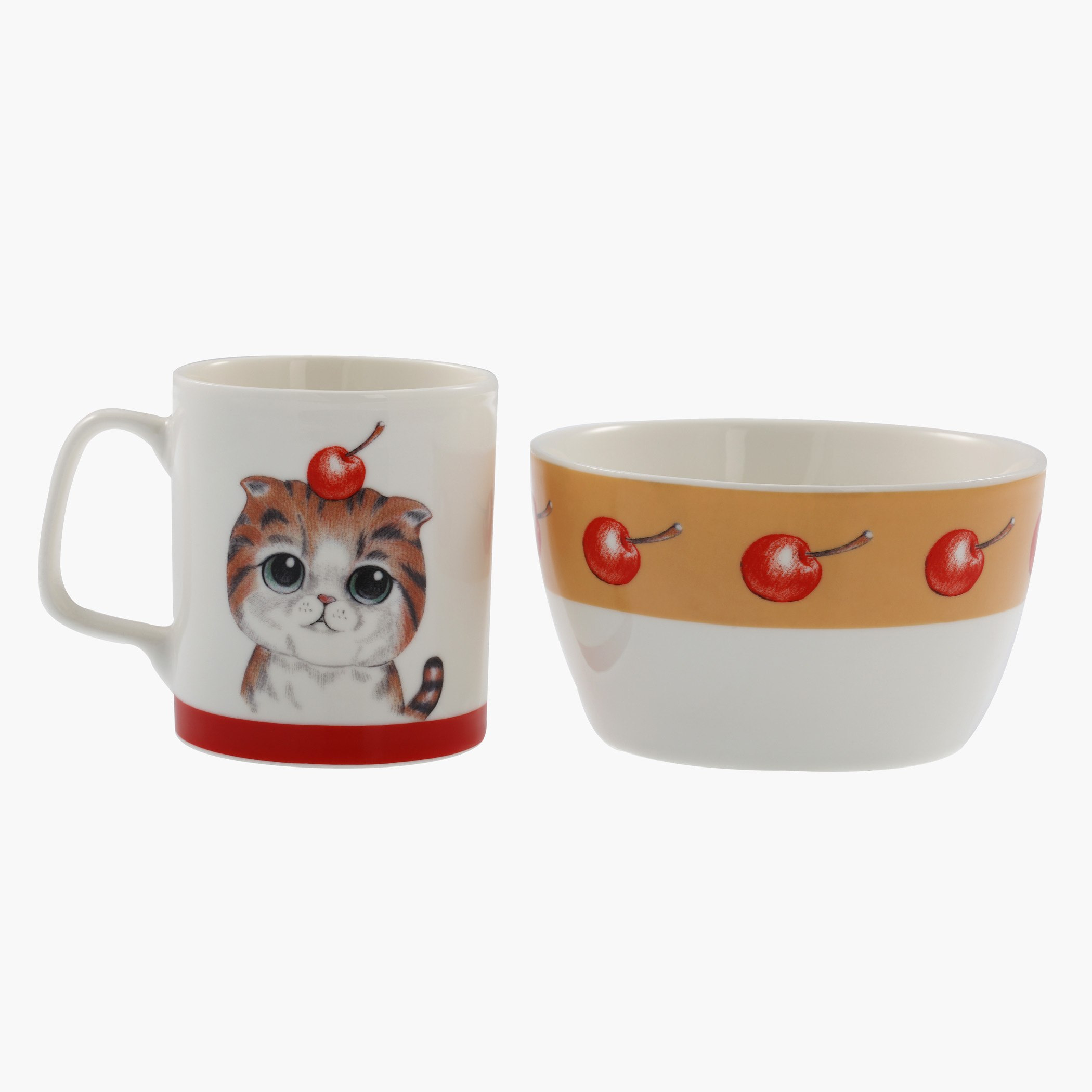 طقم وعاء وكوب بنقش بطة مطبوع - قطعتين-hbxhomeware-hbxkidsandyouth-image-1