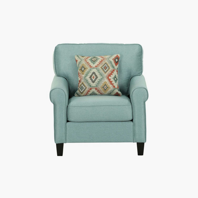 Angelic Oakwood Fabric Sofa with Cushion-Armchairs-image-0