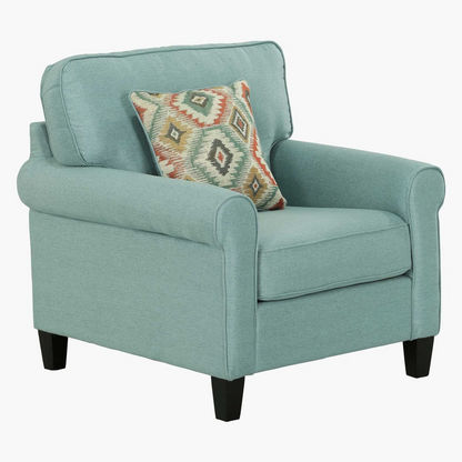 Angelic Oakwood Fabric Sofa with Cushion