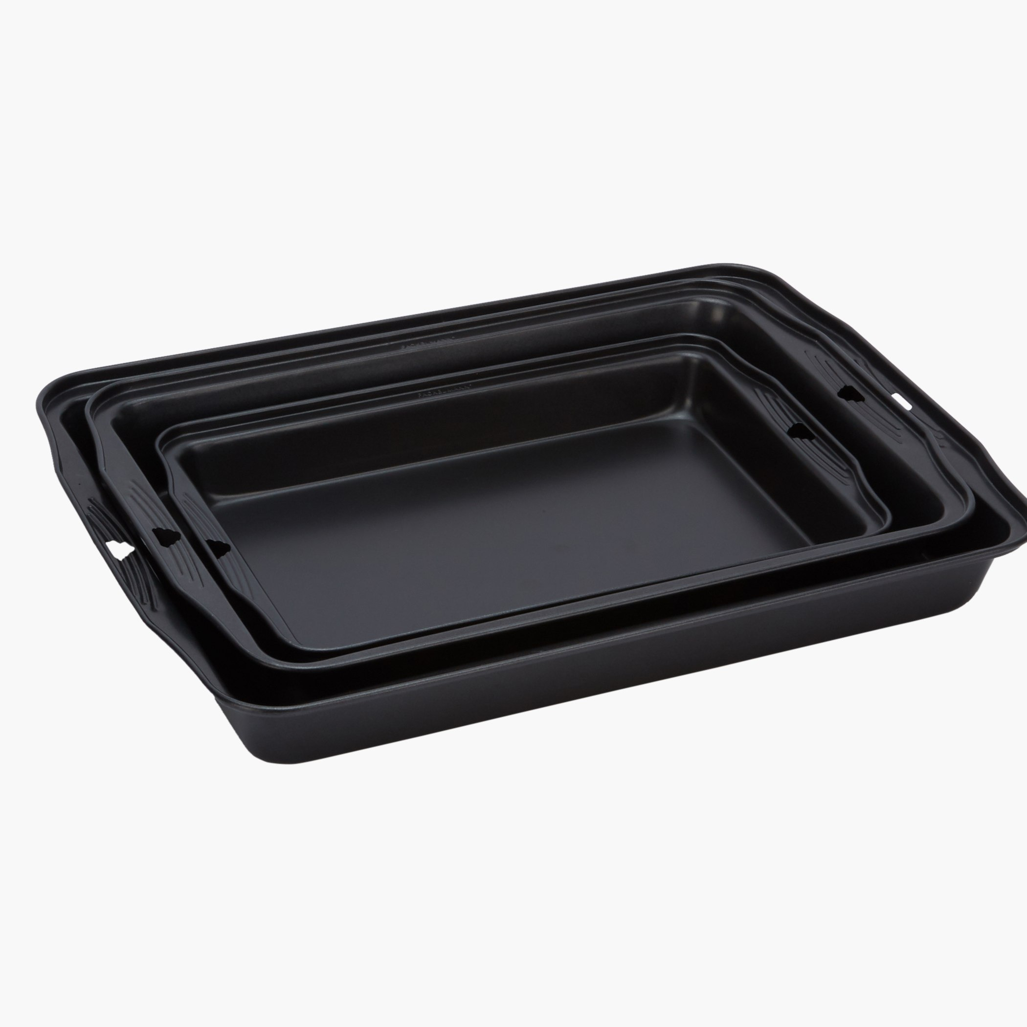 مقلاة شواء غير لاصقة كريستال - طقم من 3 قطع-hbxkitchen-bakeware-image-1