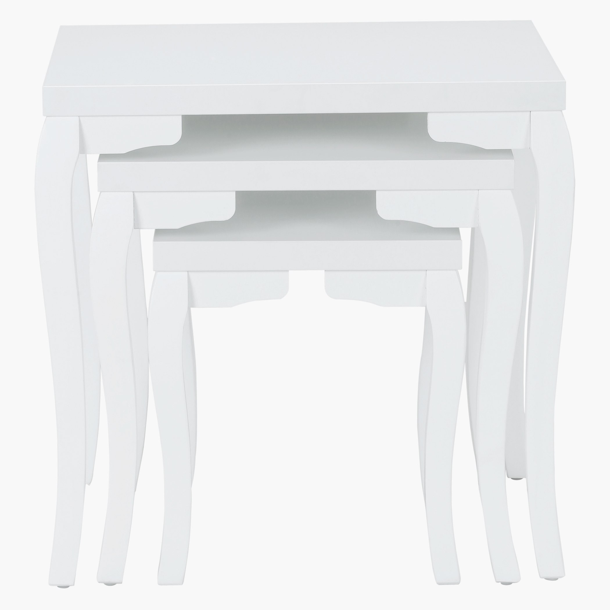طقم طاولات متداخلة 3 قطع من كوين آن - أبيض-hbxfurniture-livingroom-nestingtables-image-2
