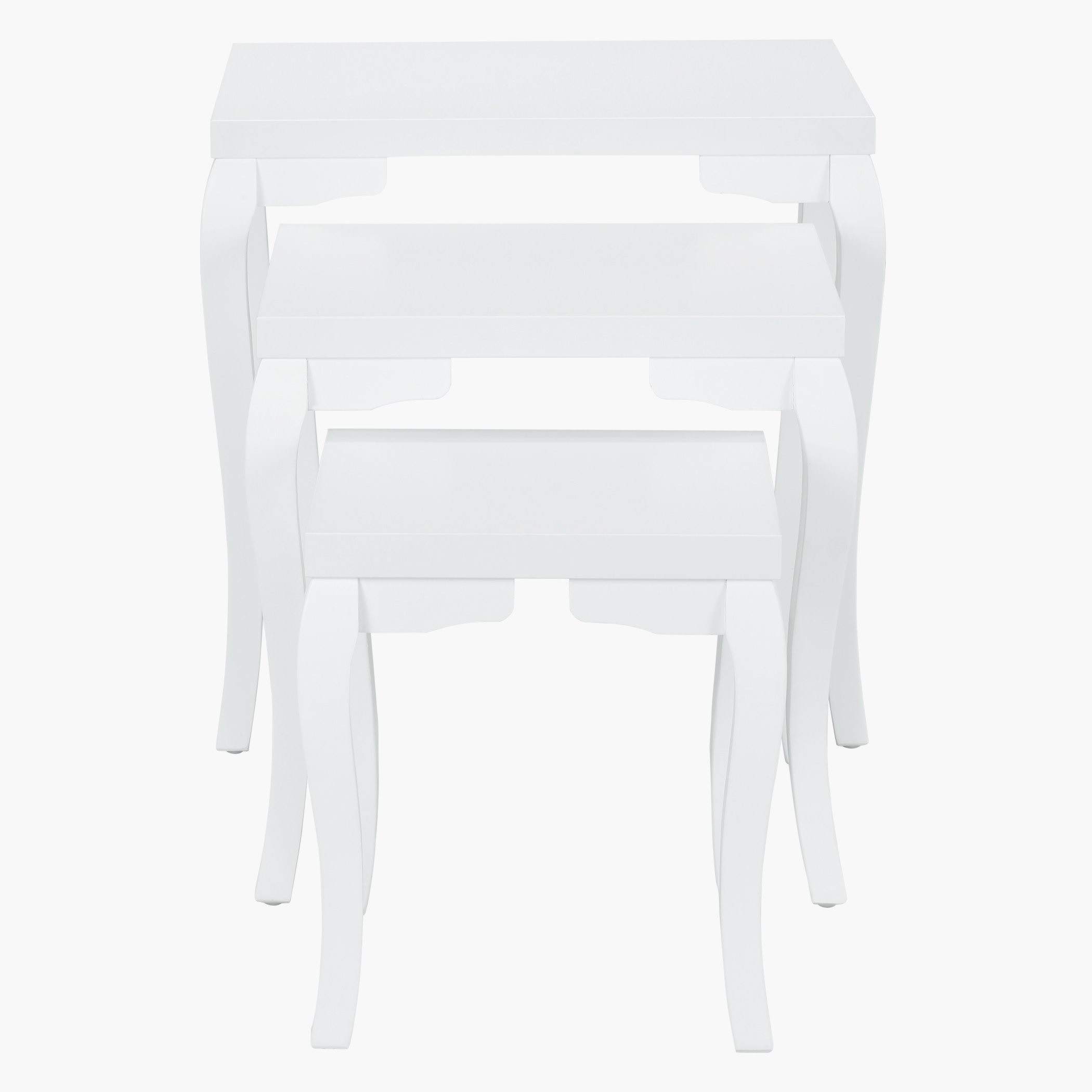 طقم طاولات متداخلة 3 قطع من كوين آن - أبيض-hbxfurniture-livingroom-nestingtables-image-3