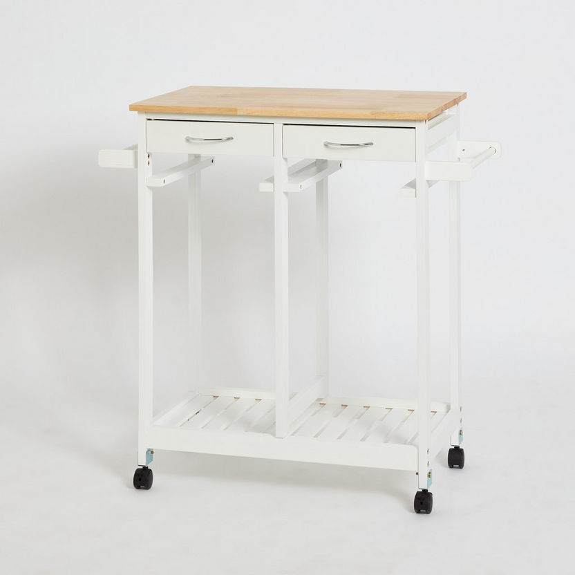 Basil Kitchen Trolley with 2 Stools-Two Seater-image-12