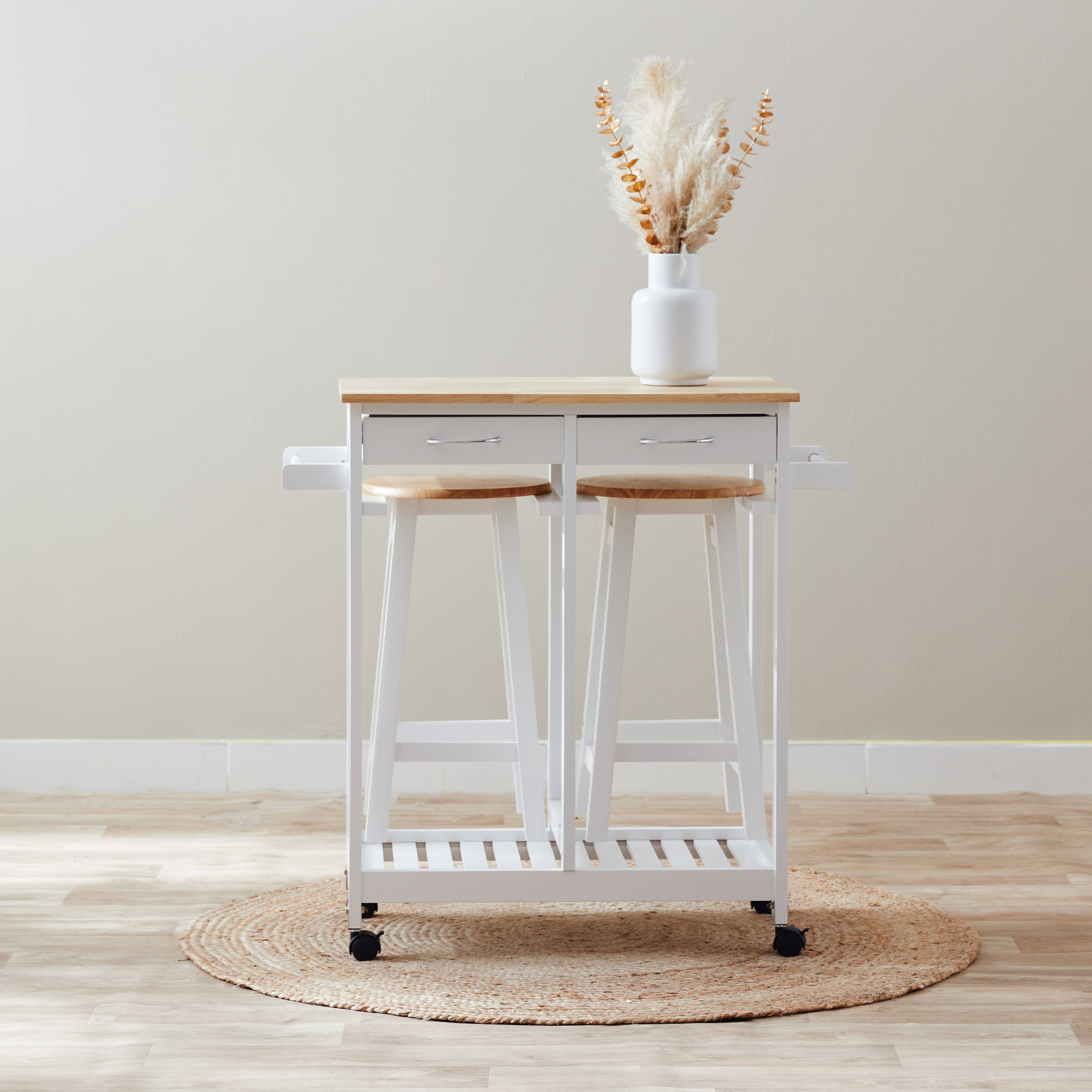 عربة مطبخ مع كرسيين من باسل-hbxdiningroom-diningtablesandsets-diningtables-twoseater-image-5
