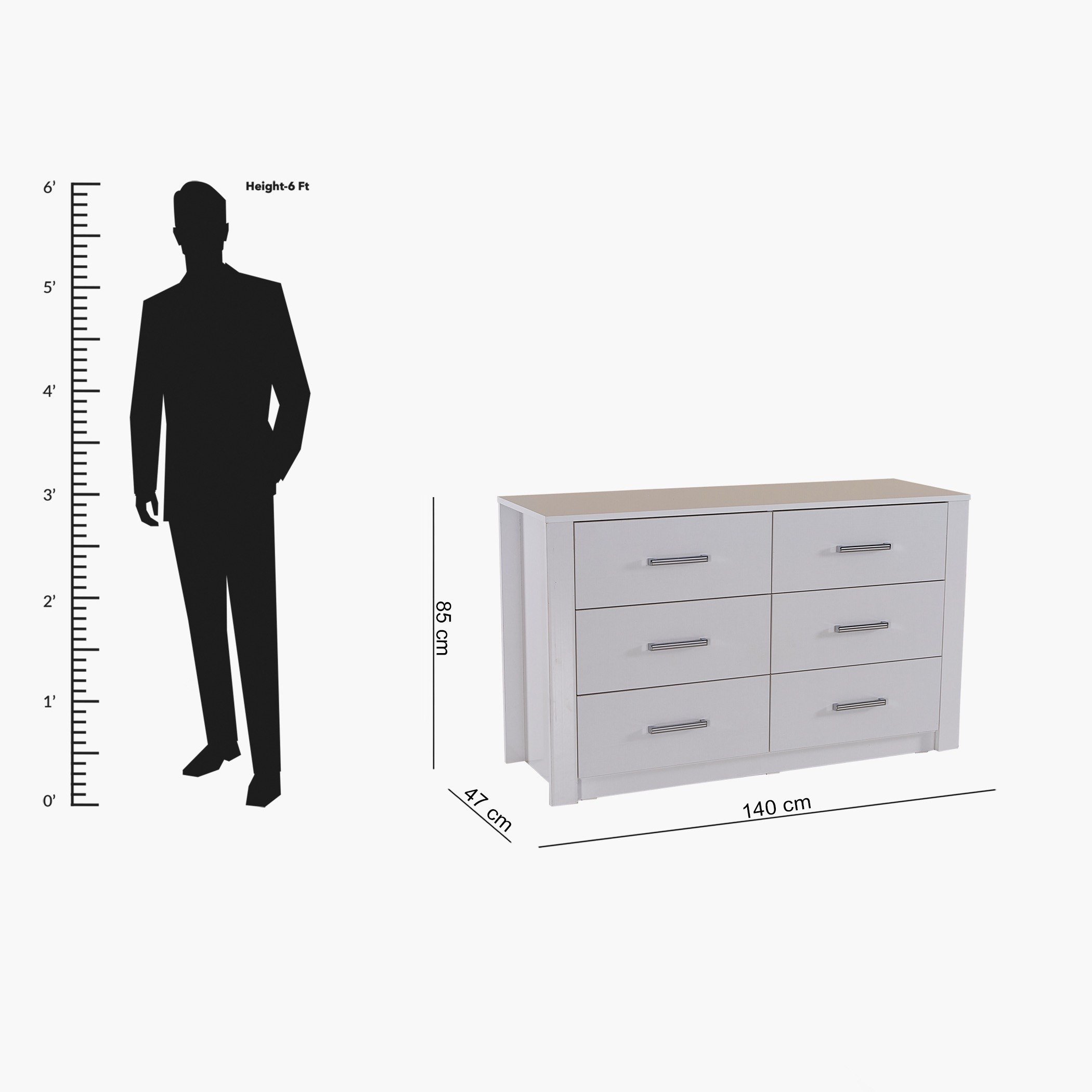 طاولة تزيين كبيرة 6 أدراج دون مرآة من سنوي-hbxfurniture-bedroom-dressersandmirrors-image-8