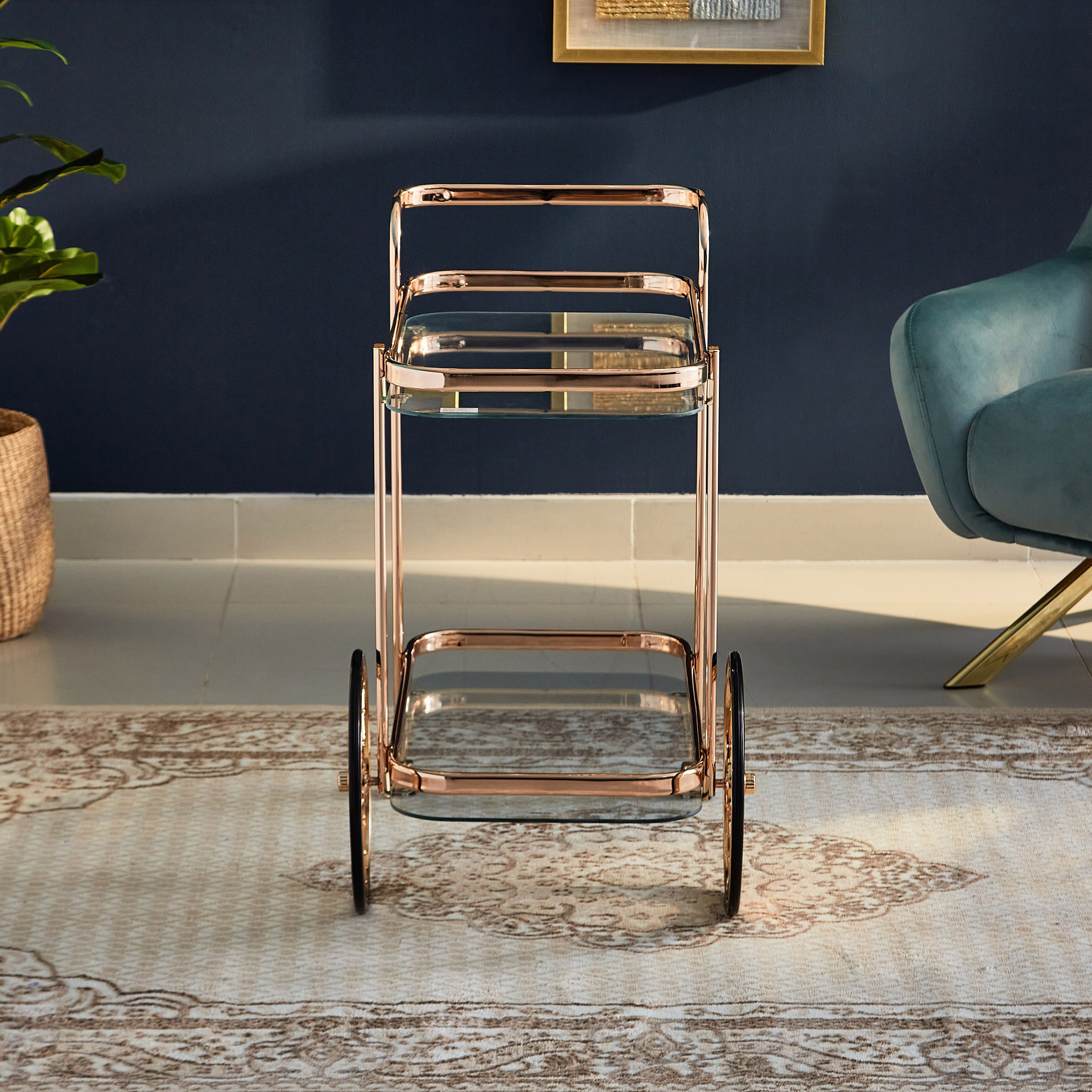 Bloom 2-Tier Serving Trolley-hbxlivingroom-tablesandstands-servingtrolleys-image-3