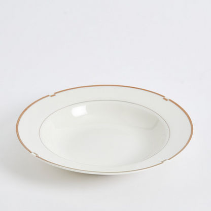 Gold Rib Porcelain Soup Plate - 20 cm-Crockery-image-4