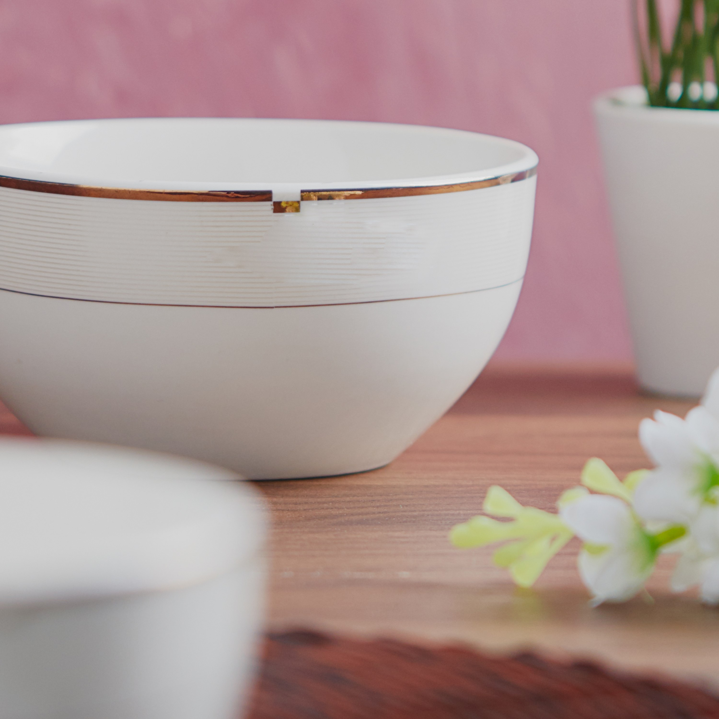 وعاء حبوب بورسلين من جولد ريب - 14 سم -hbxdecorandfurnishings-tabletop-crockery-image-2