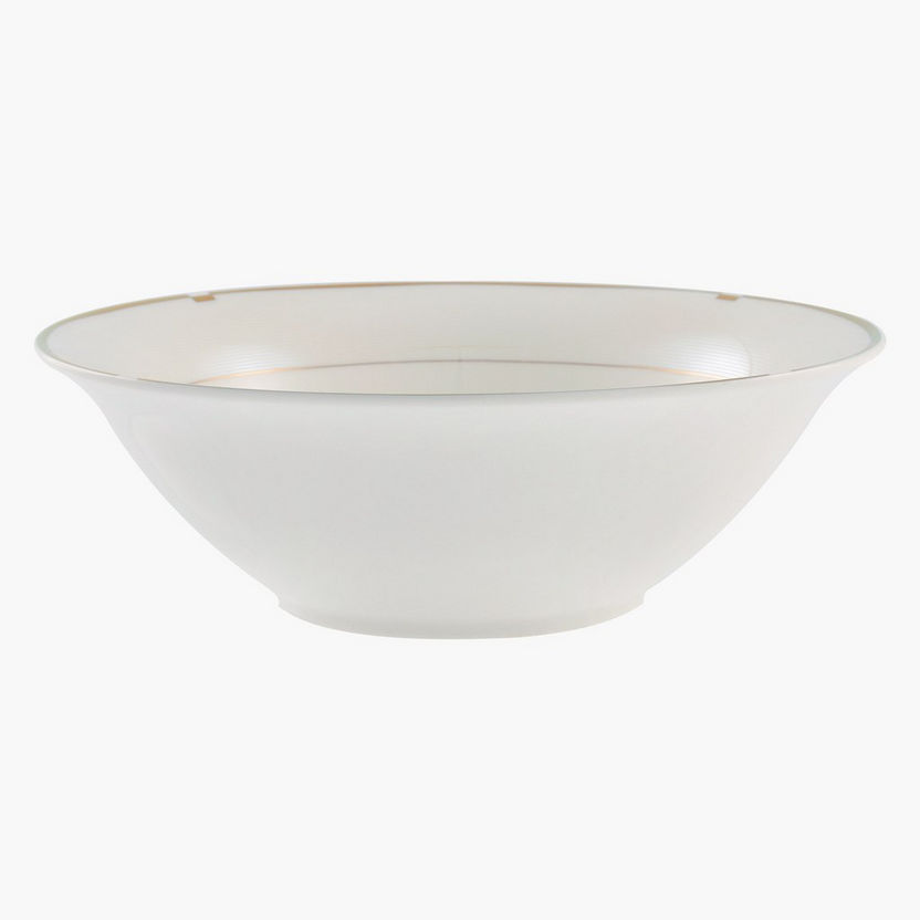 Gold Rib Porcelain Serving Bowl - 23 cm-Serveware-image-1