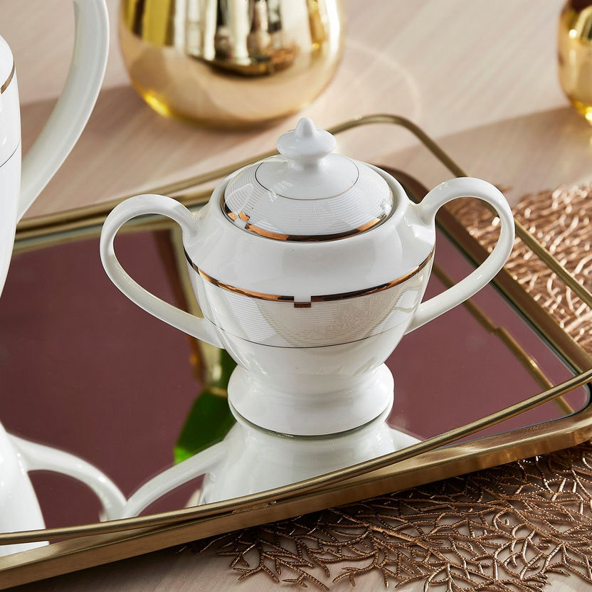 Gold Rib Sugar Pot-Coffee and Tea Sets-image-0