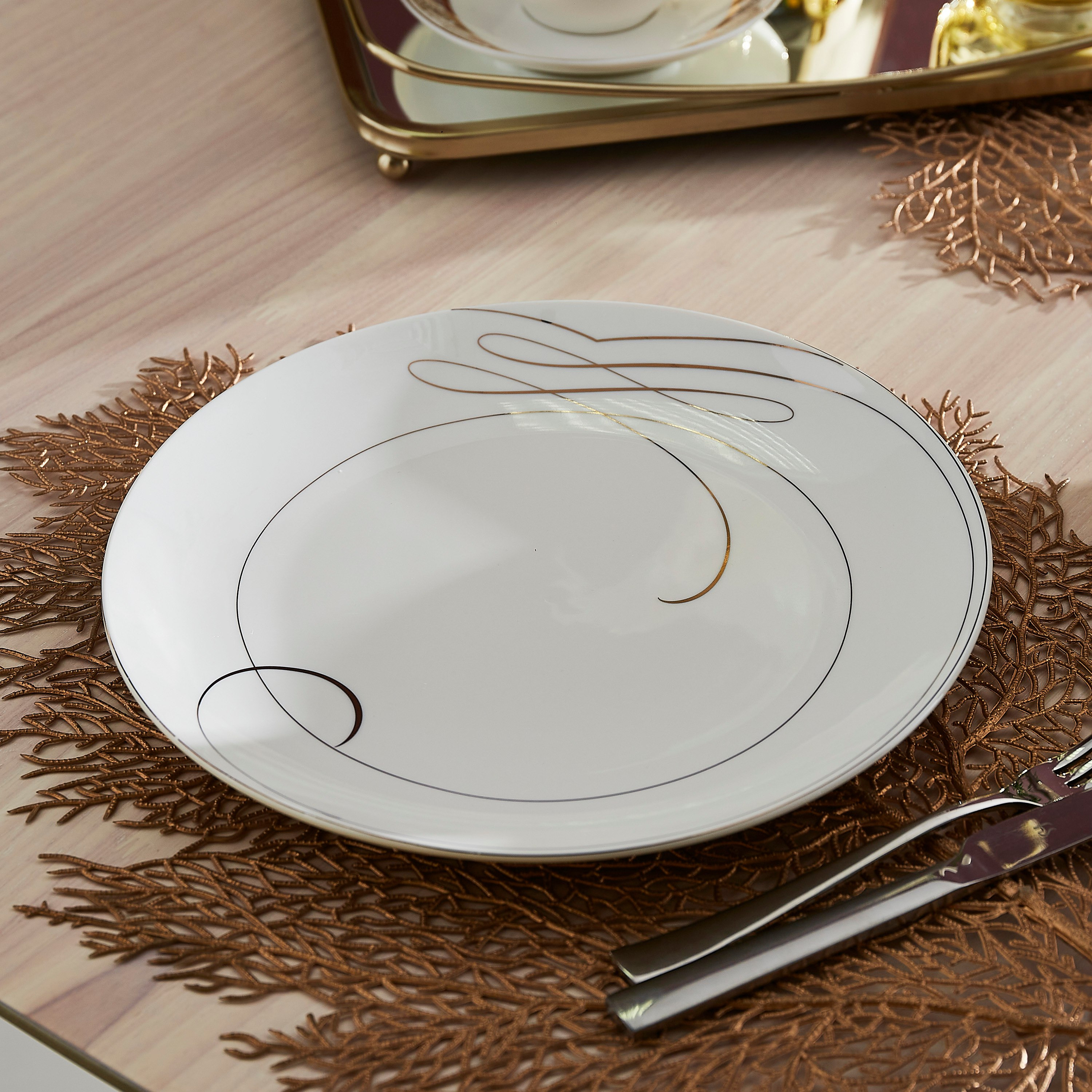 صحن عشاء بورسلين من فاليري - 26 سم-hbxdecorandfurnishings-tabletop-crockery-image-1