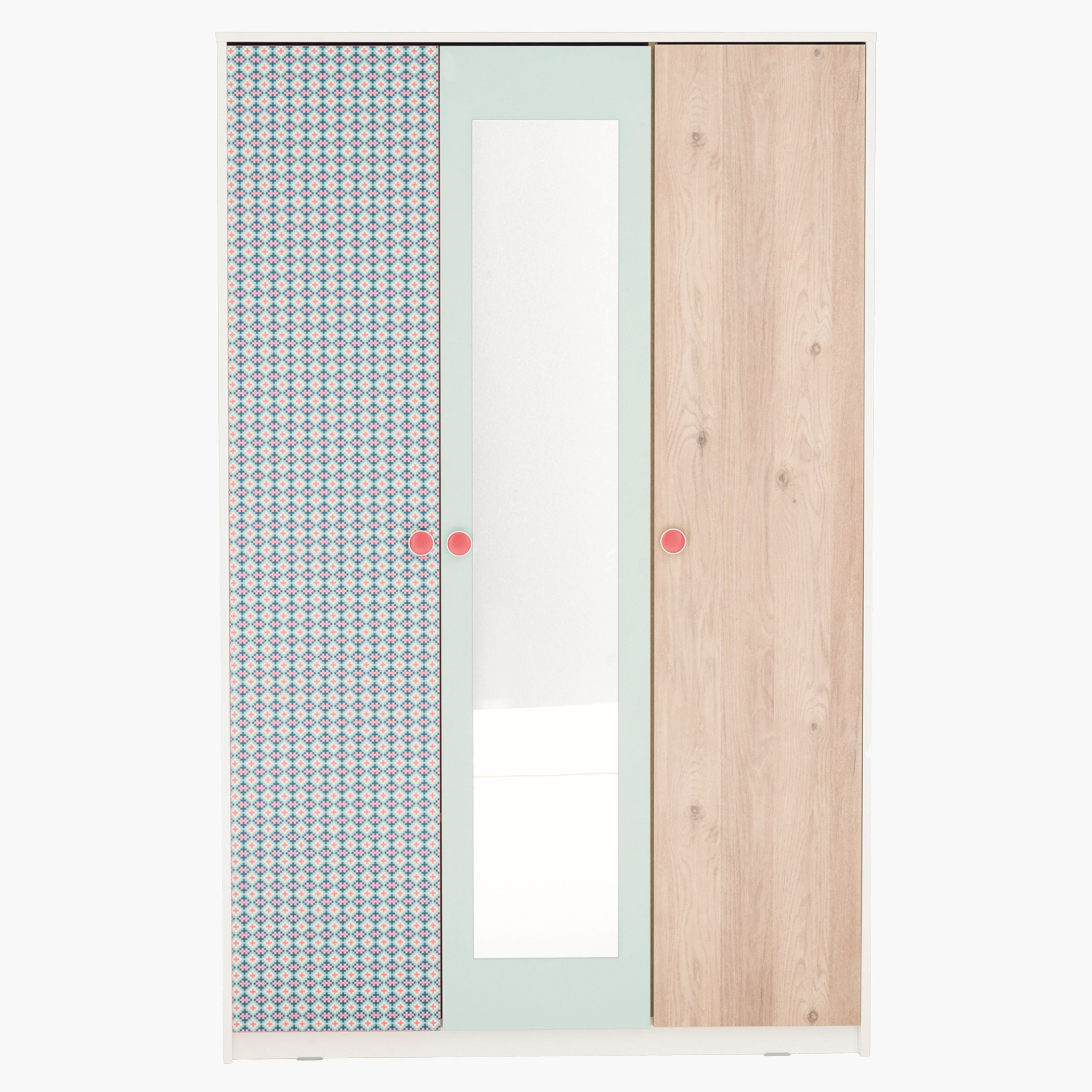 Morocco Minty 3-Door Wardrobe with Mirror-hbxfurniture-wardrobes-image-2