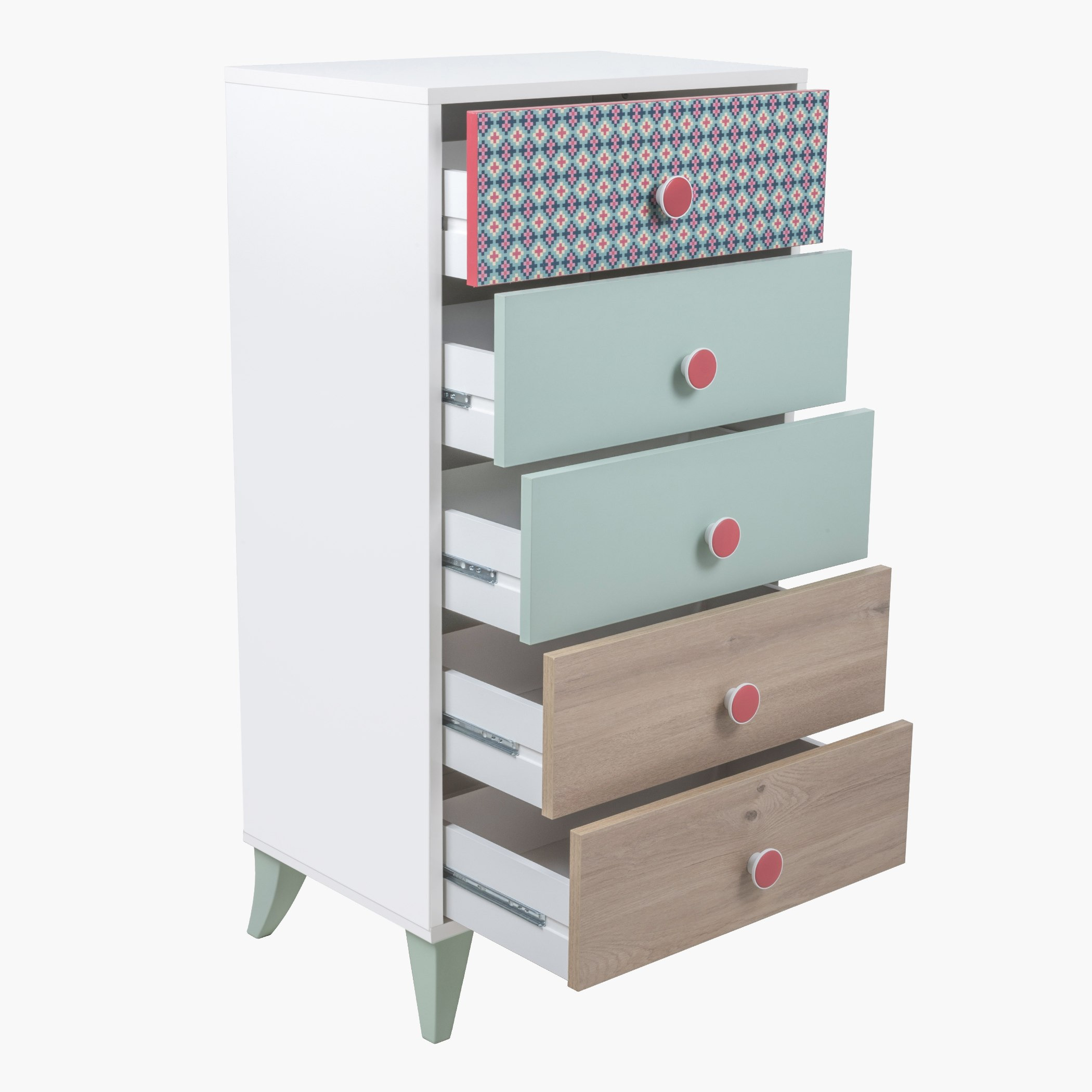 وحدة تخزين بـ5 أدراج من مروكو مينتي-hbxkidsandyouth-dressersandchests-chestofdrawers-image-3