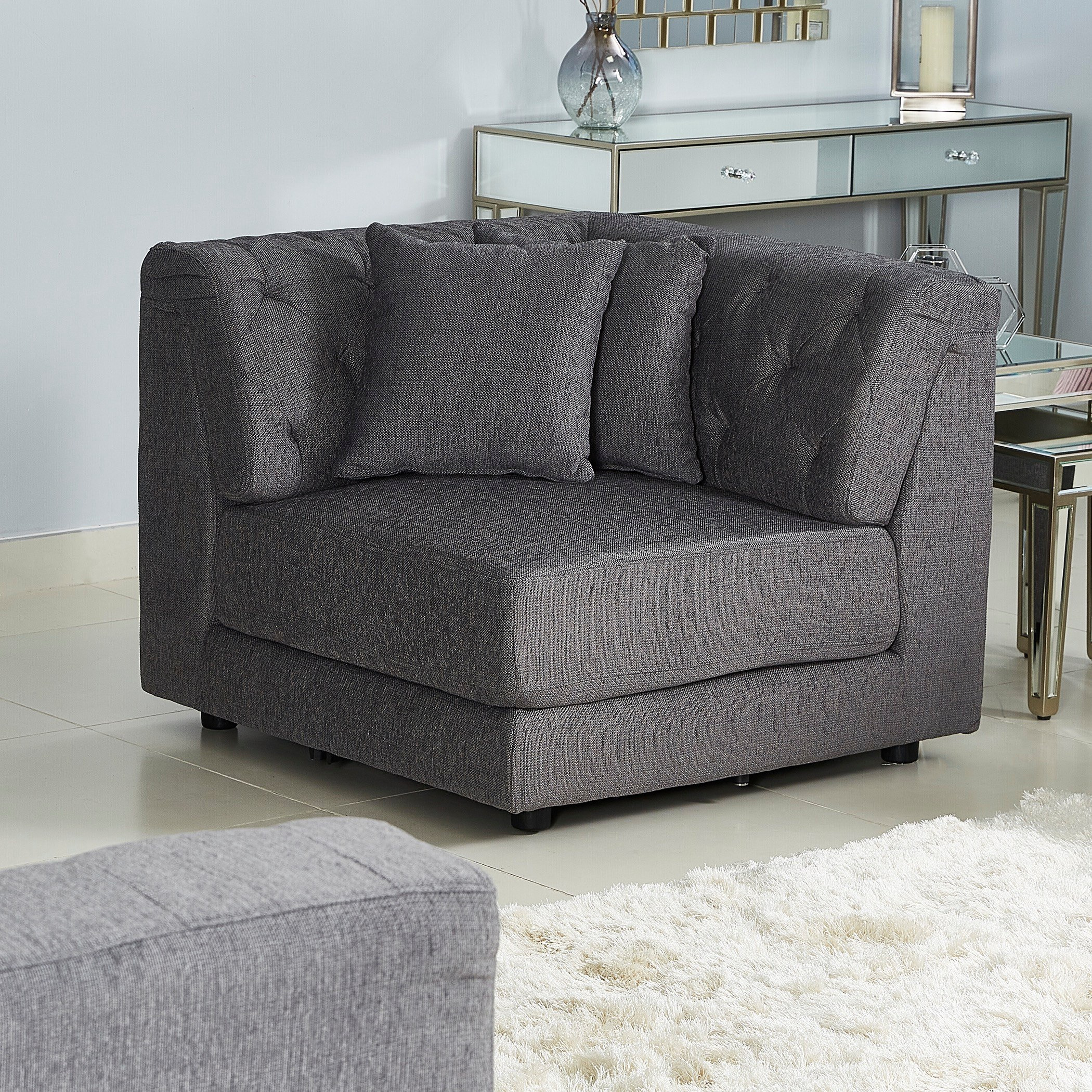 Emotion Fabric Corner Sofa with 2 Cushions-hbxfurniture-livingroom-sofasandsofasets-image-2