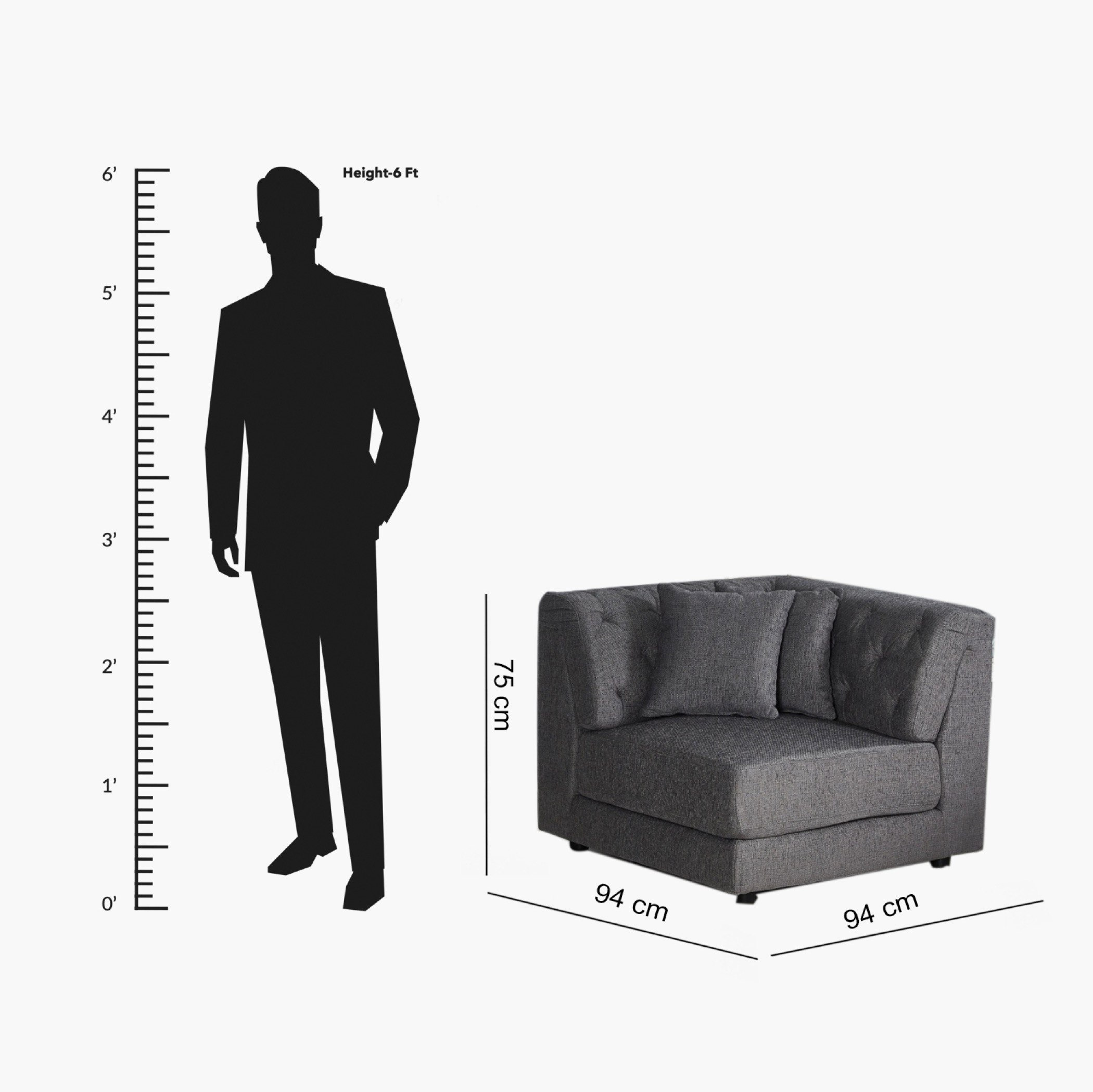 Emotion Fabric Corner Sofa with 2 Cushions-hbxfurniture-livingroom-sofasandsofasets-image-8