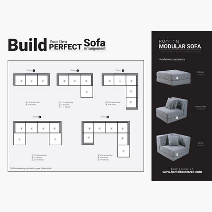 Emotion Fabric Corner Sofa with 2 Cushions-Corner Sofas-image-8