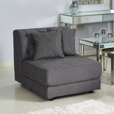 Emotion Fabric Armless Chair with 2 Cushions