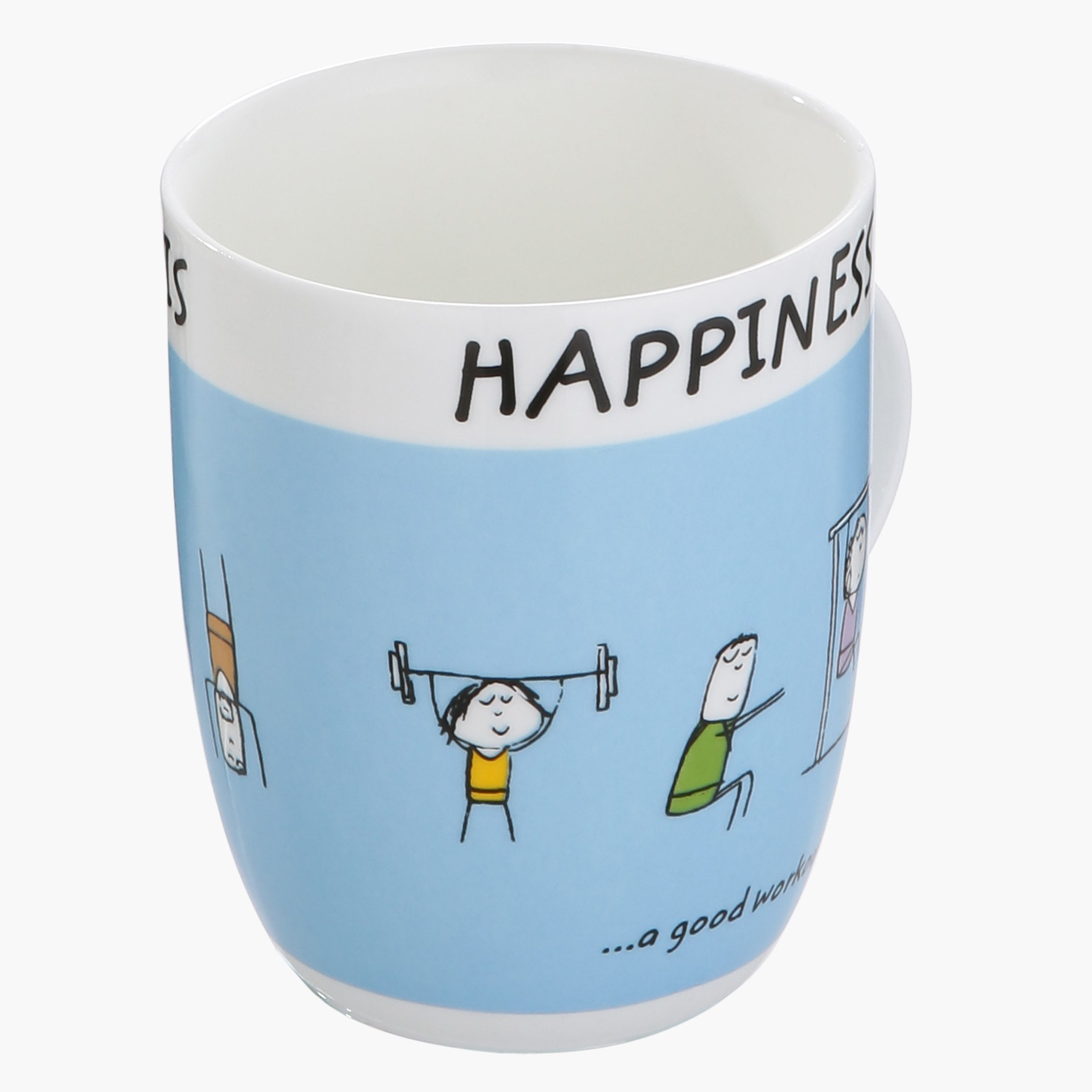 قدح بطبعات هابينيس إز وورك آوت - 355 مل-hbxdecorandfurnishings-tabletop-crockery-image-2