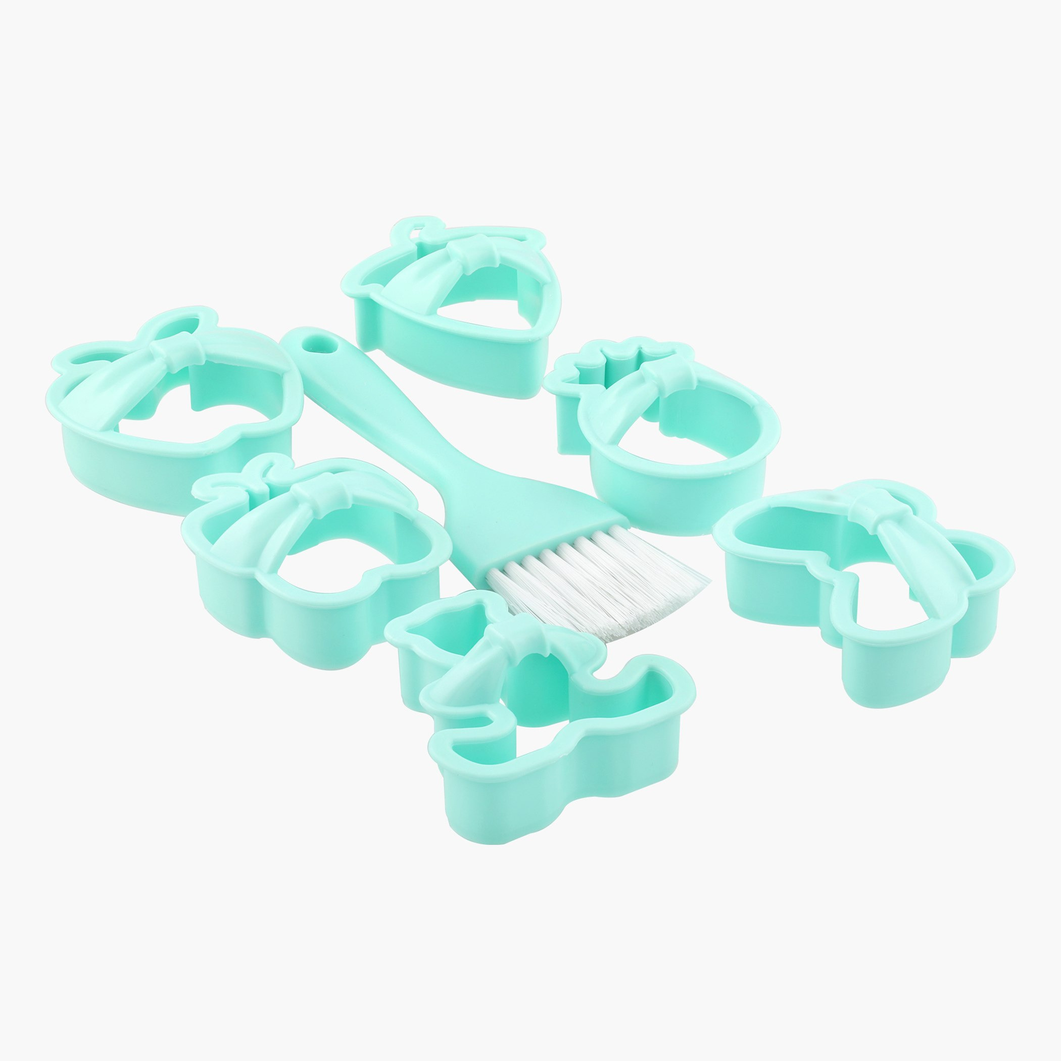 قوالب تشكيل وفرشاة للكوكيز- مجموعة من سبع قطع-hbxkitchen-bakeware-image-1