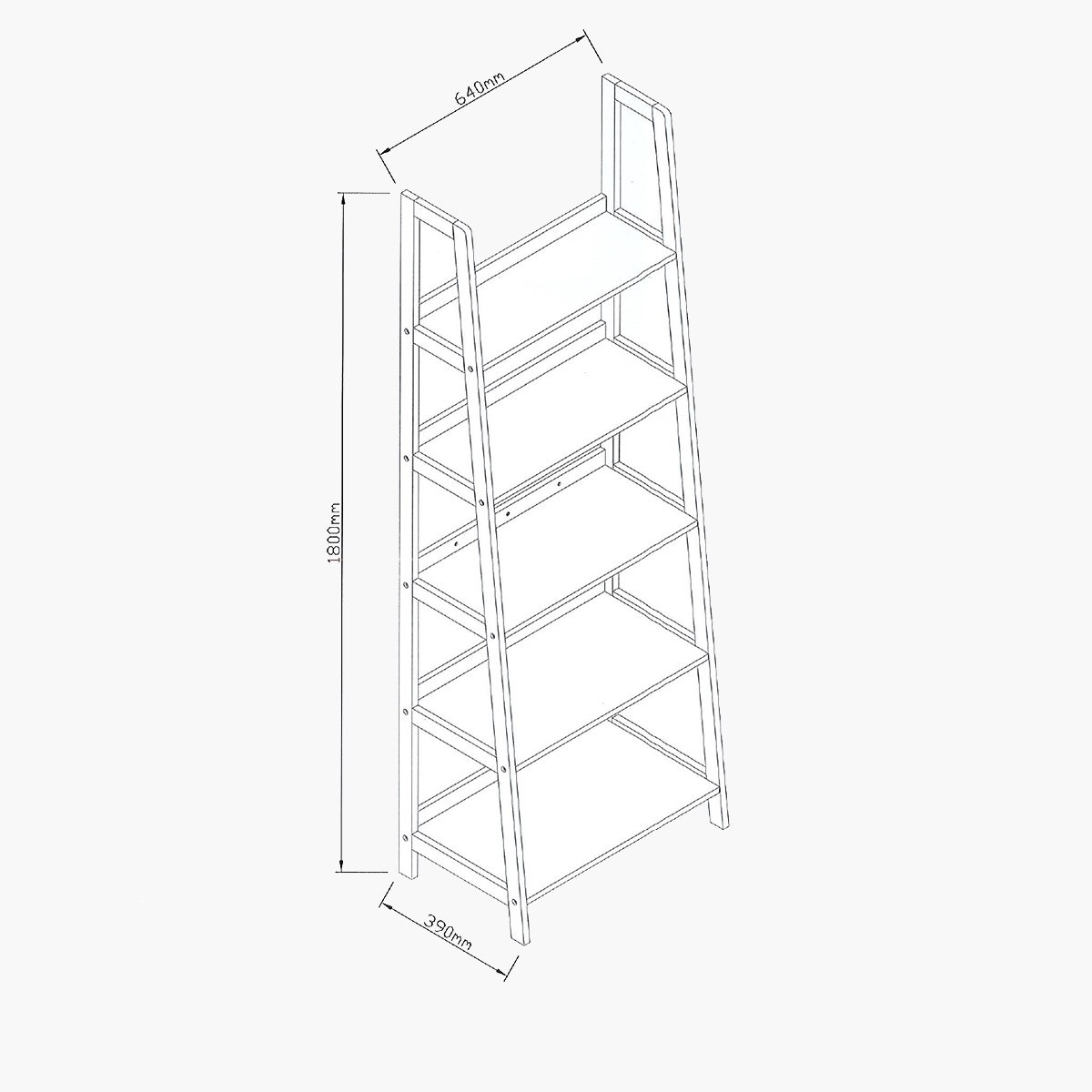 خزانة كتب من أروما - 64x39x180 سم-hbxfurniture-office-bookcases-image-4