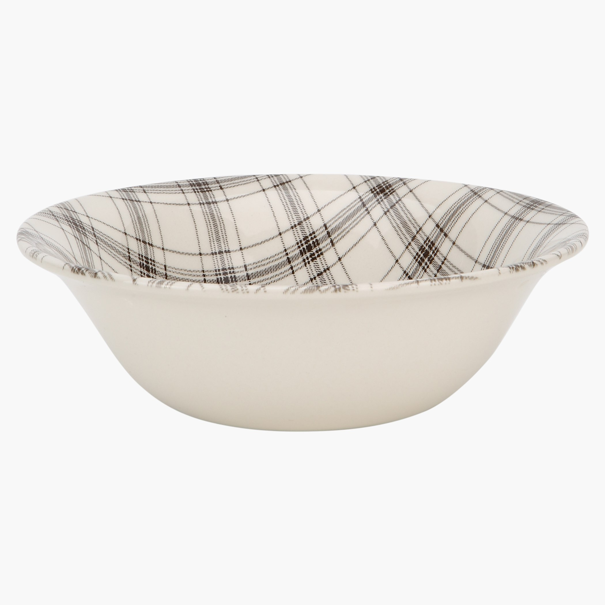 وعاء شوربة خزف بنقوش مربعة من كلايتان - 16 سم-hbxdecorandfurnishings-tabletop-crockery-image-1